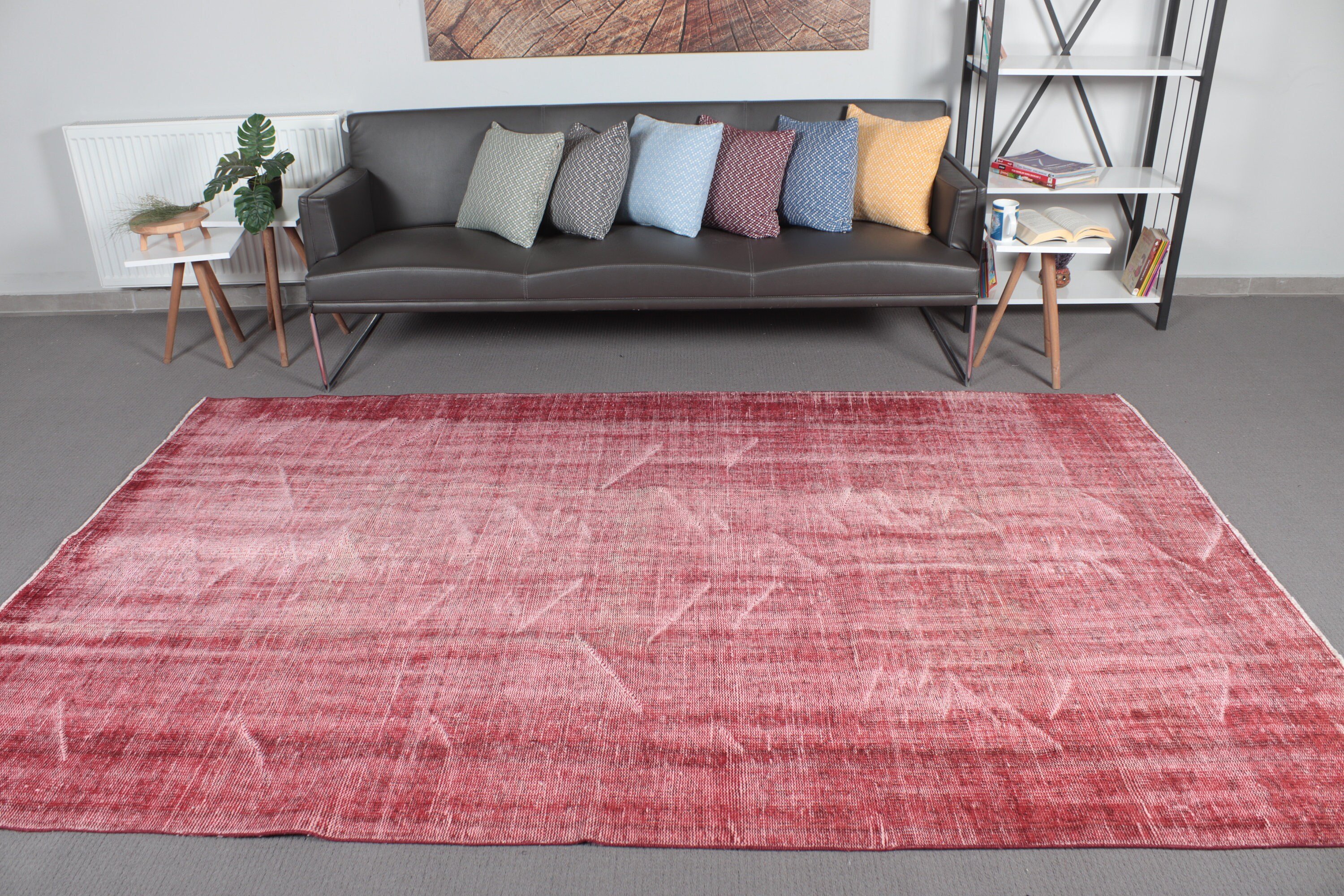 Large Boho Rug, Living Room Rug, Vintage Rugs, 5.8x9.2 ft Large Rugs, Luxury Rugs, Office Rugs, Red Flatweave Rug, Turkish Rugs, Boho Rug