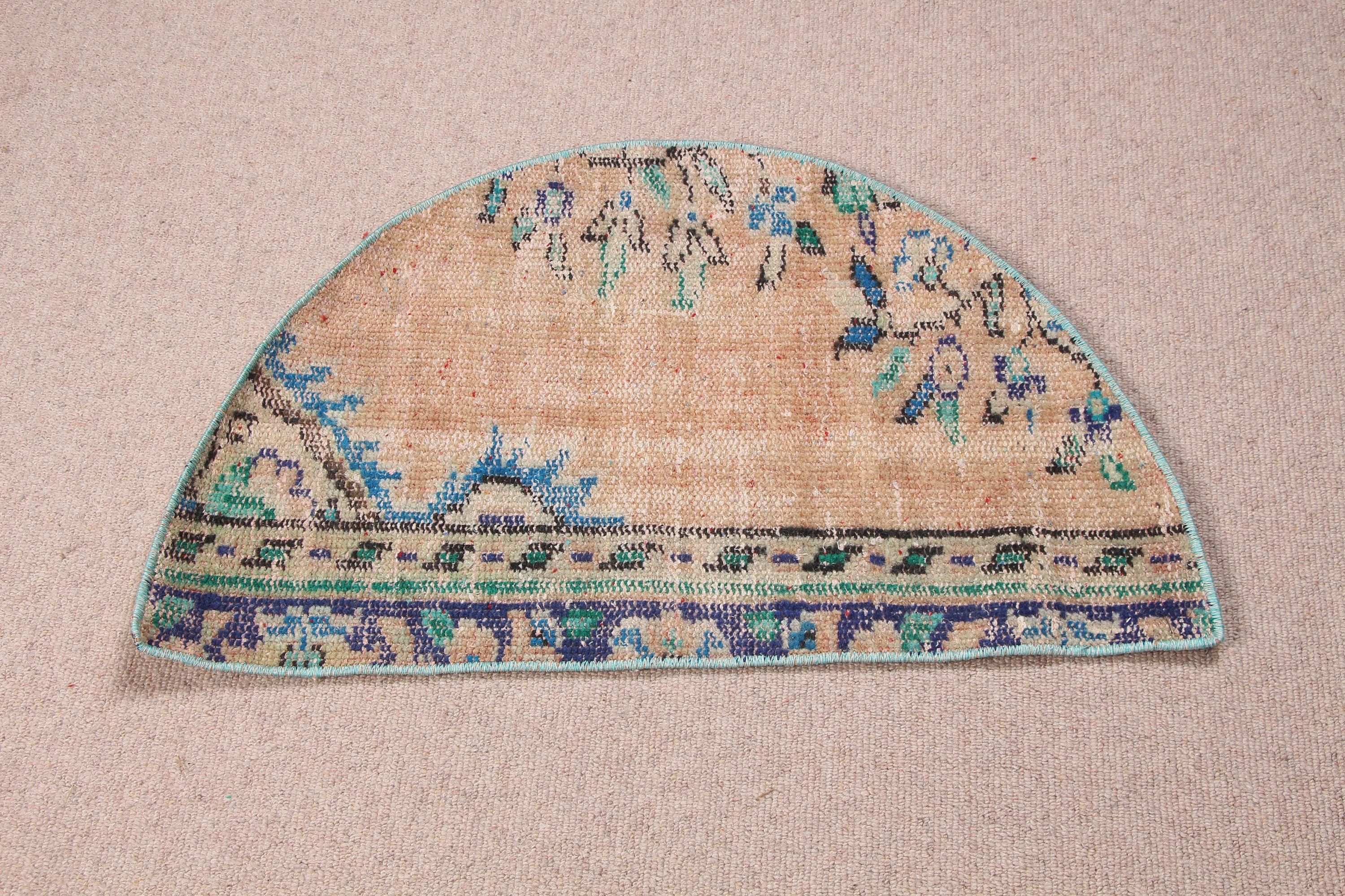 Vintage Halı, Kapı Paspası Halısı, 2.5x1.5 ft Küçük Halılar, Araba Paspas Halıları, Ev Dekorasyonu Halısı, Kahverengi Fas Halısı, Parlak Halı, Havalı Halılar, Türk Halısı