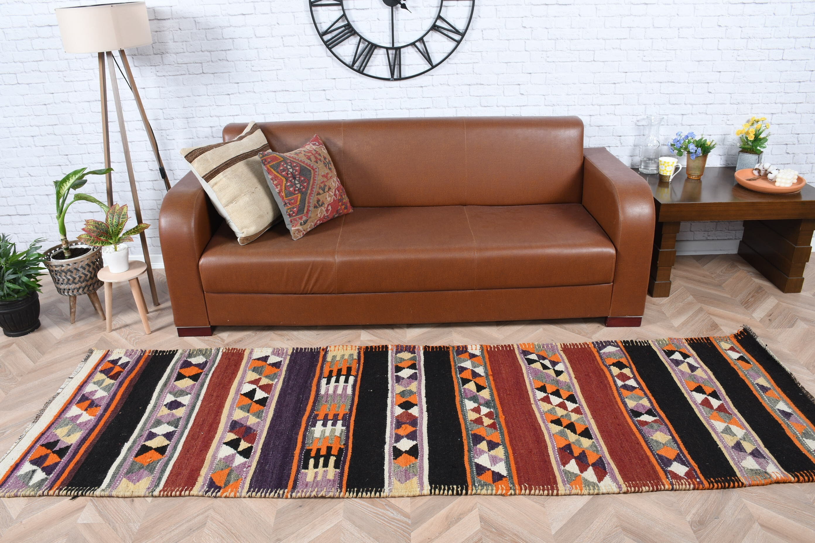 Kilim, Koridor Halısı, 2.7x9 ft Yolluk Halıları, Yatak Odası Halısı, Türk Halıları, Koridor Halıları, Mutfak Halısı, Mor Yatak Odası Halısı, Vintage Halı, Sevimli Halı