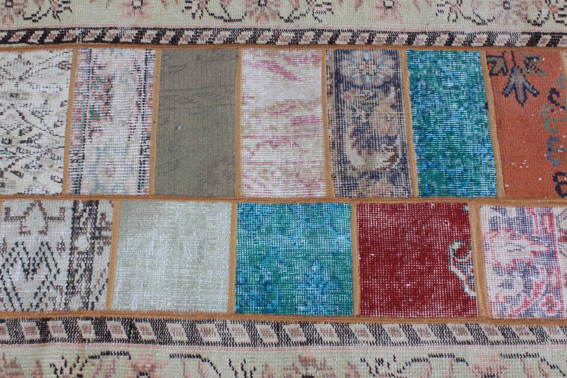 Mutfak Halısı, Merdiven Halısı, Vintage Halı, Havalı Halılar, Runner Halıları, Türk Halısı, Gökkuşağı 2.8x8.1 ft Runner Halıları, El Dokuma Halı