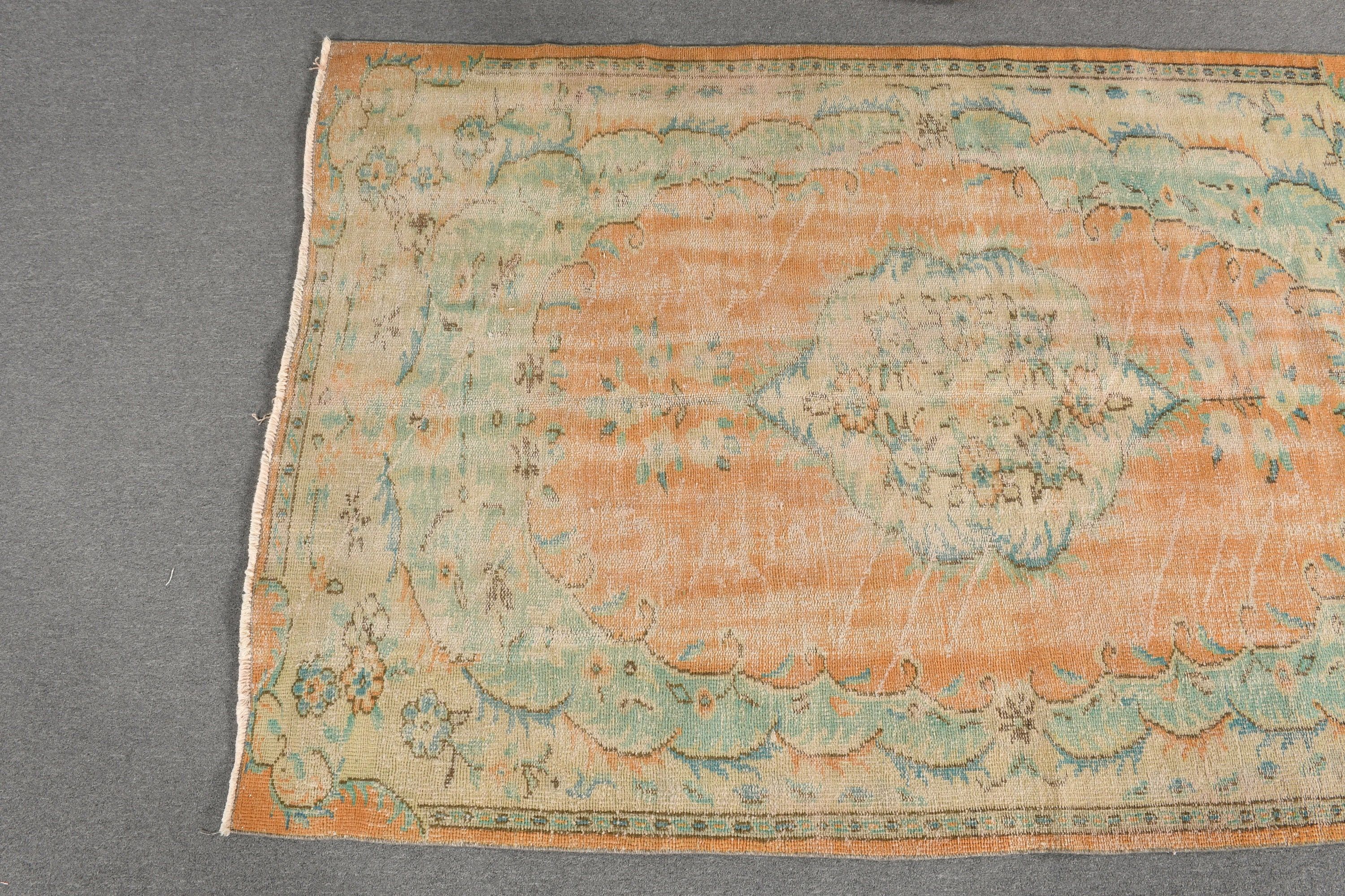 Cool Rugs, Oriental Rug, 5.1x8.3 ft Large Rug, Orange Cool Rug, Living Room Rug, Salon Rugs, Turkish Rug, Vintage Rugs, Vintage Decor Rug