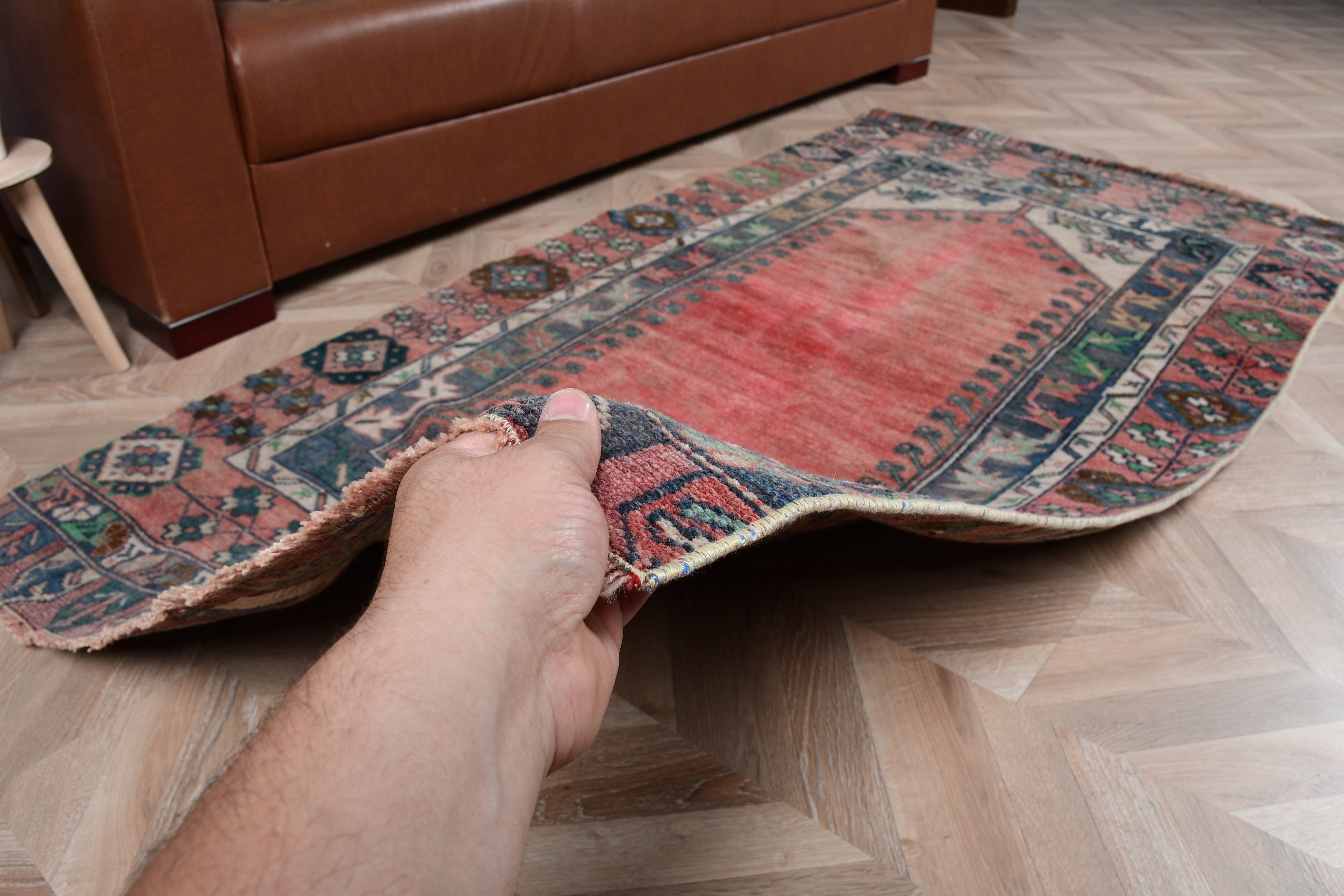 Türk Halıları, 3.3x6.3 ft Accent Halı, Sanat Halısı, Mavi Mutfak Halıları, Yatak Odası Halıları, Fas Halıları, Giriş Halısı, Vintage Halı