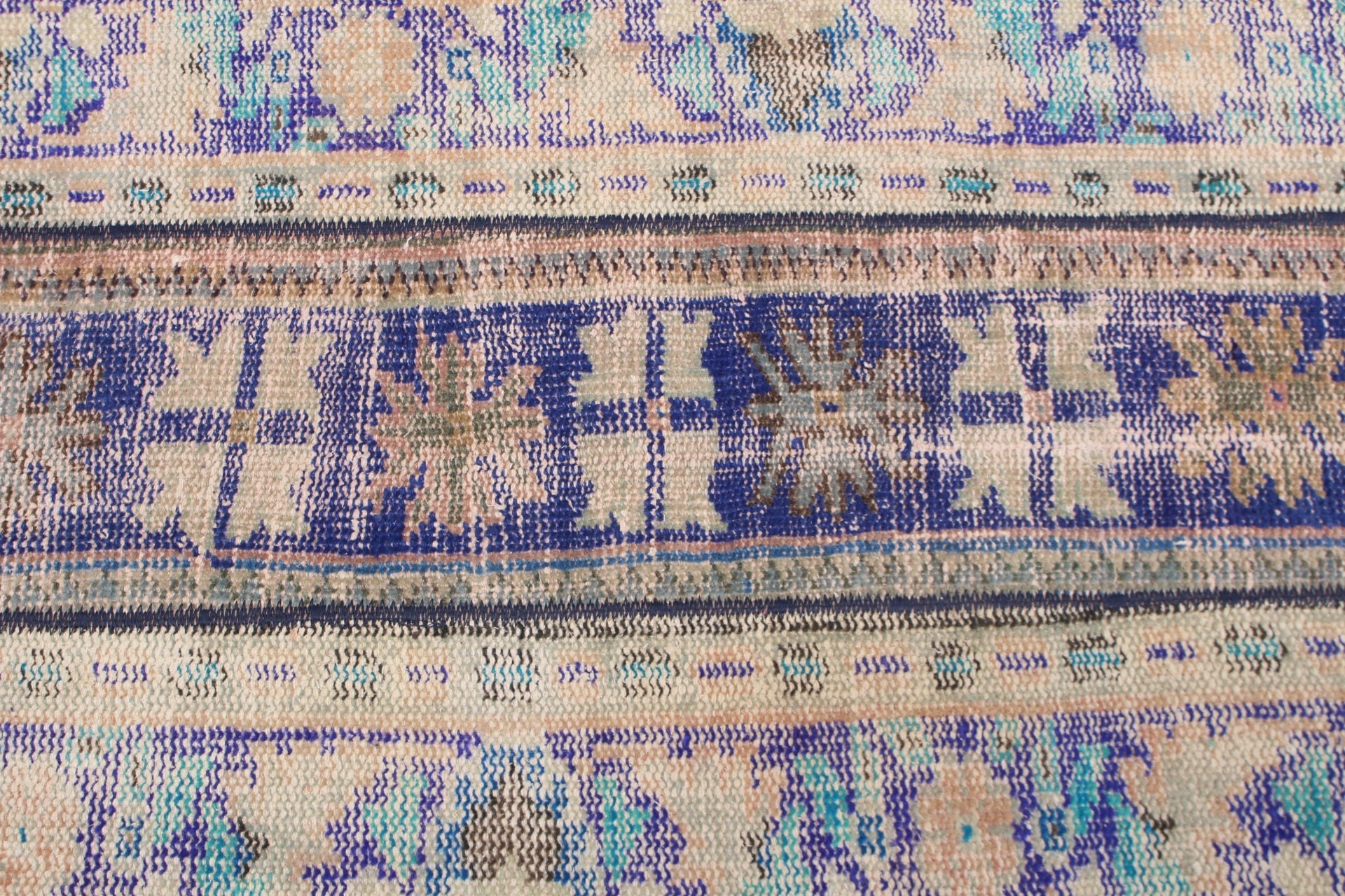 Türk Halısı, Mutfak Halısı, 2.2x3.9 ft Küçük Halı, Vintage Halı, Yer Halısı, Anadolu Halısı, Giriş Halısı, Mavi Ev Dekor Halısı