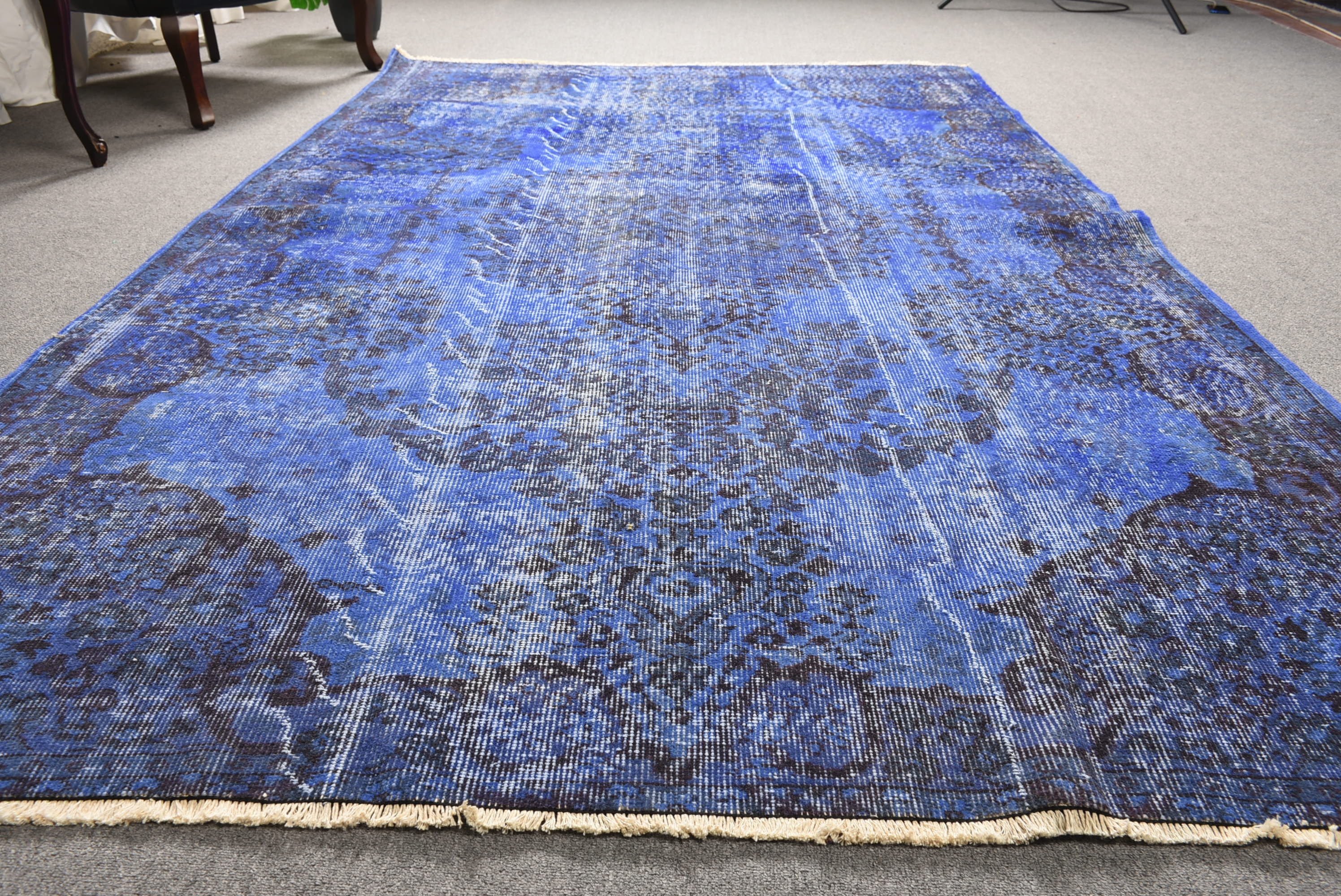 Cool Rug, Turkish Rug, Vintage Rug, Floor Rug, Blue Bedroom Rugs, 5.7x8.9 ft Large Rugs, Salon Rugs, Rugs for Bedroom, Dining Room Rugs