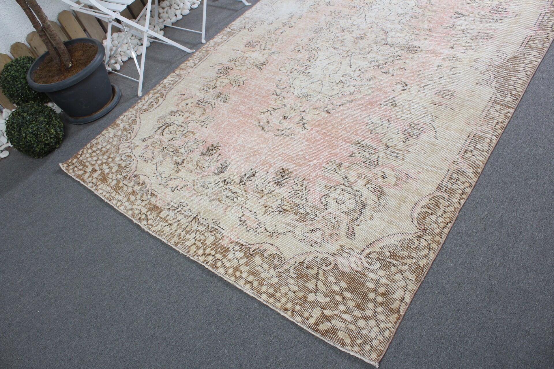 Rugs for Salon, Turkish Rug, Salon Rug, Living Room Rug, Antique Rug, Vintage Rug, Wool Rugs, Beige  5.5x9.2 ft Large Rugs