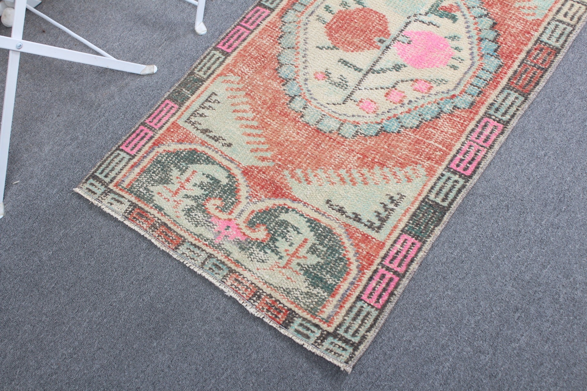 Art Rug, Boho Rug, Bedroom Rugs, Home Decor Rug, Red Kitchen Rug, Rugs for Car Mat, Turkish Rug, 2x3.9 ft Small Rug, Vintage Rug, Bath Rug