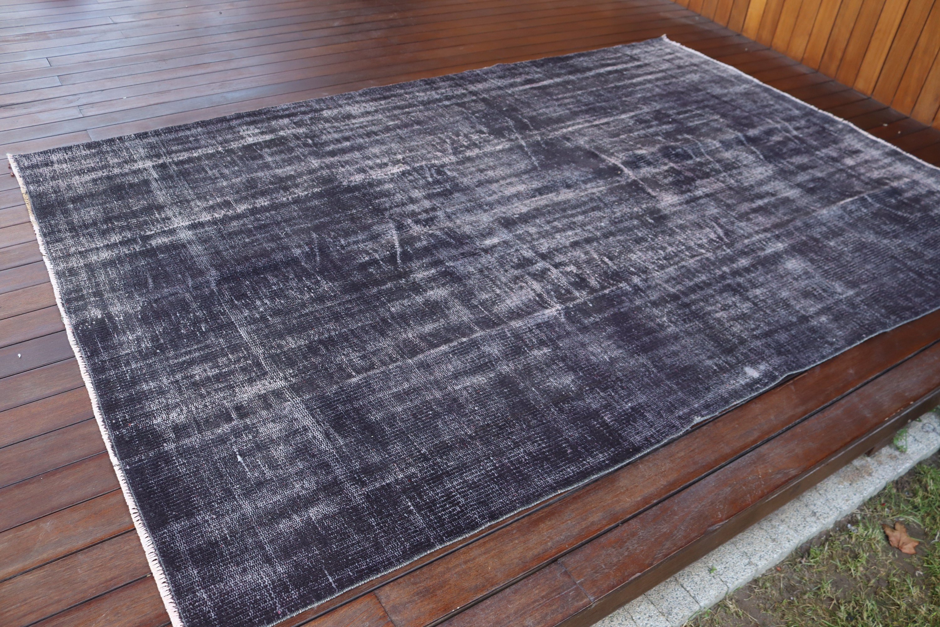 Vintage Rug, Turkish Rug, Black Moroccan Rug, 5.4x8.6 ft Large Rugs, Large Oushak Rugs, Large Vintage Rug, Modern Rug