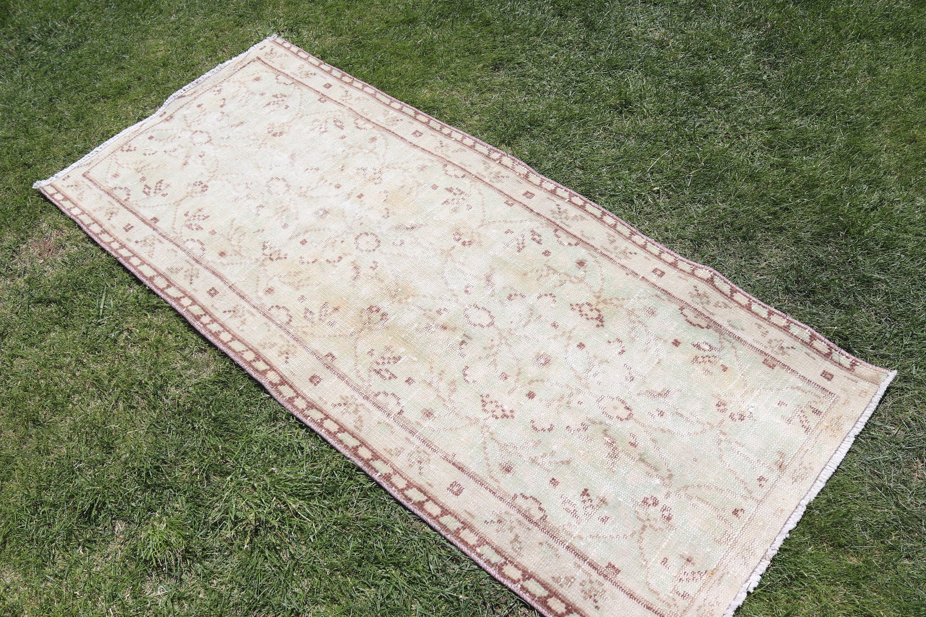 Bej Fas Halıları, Vintage Halı, Koridor Halıları, 2.4x6 ft Runner Halıları, Beni Ourain Runner Halıları, Nötr Halılar, Modern Halı, Türk Halıları