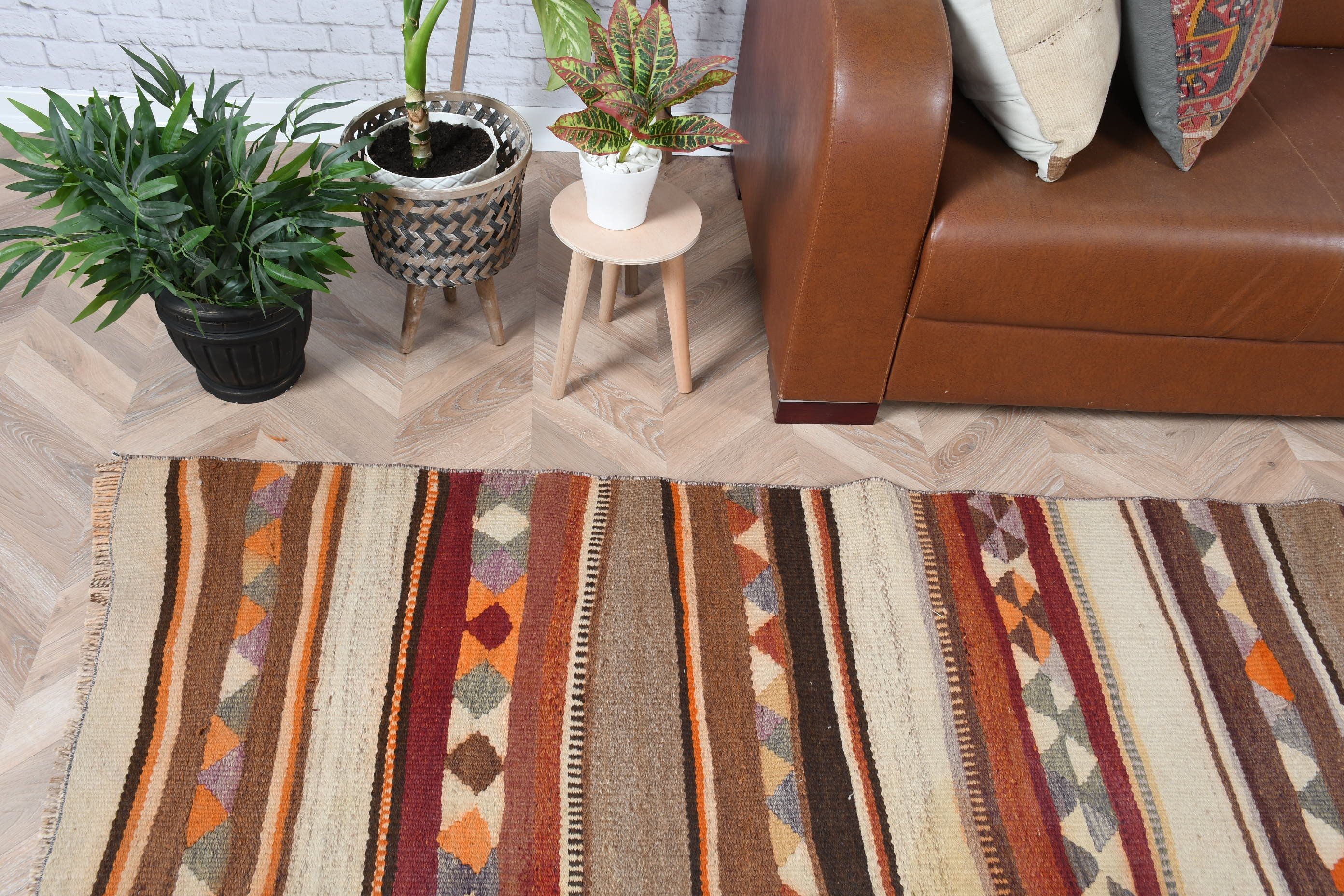 Koridor Kilim, 66x305 cm Yolluk Kilim, Mutfak Kilim, Anadolu Kilim, Bej Serin Kilim, Koridor Kilim, Koridor Kilim, Türk Kilim