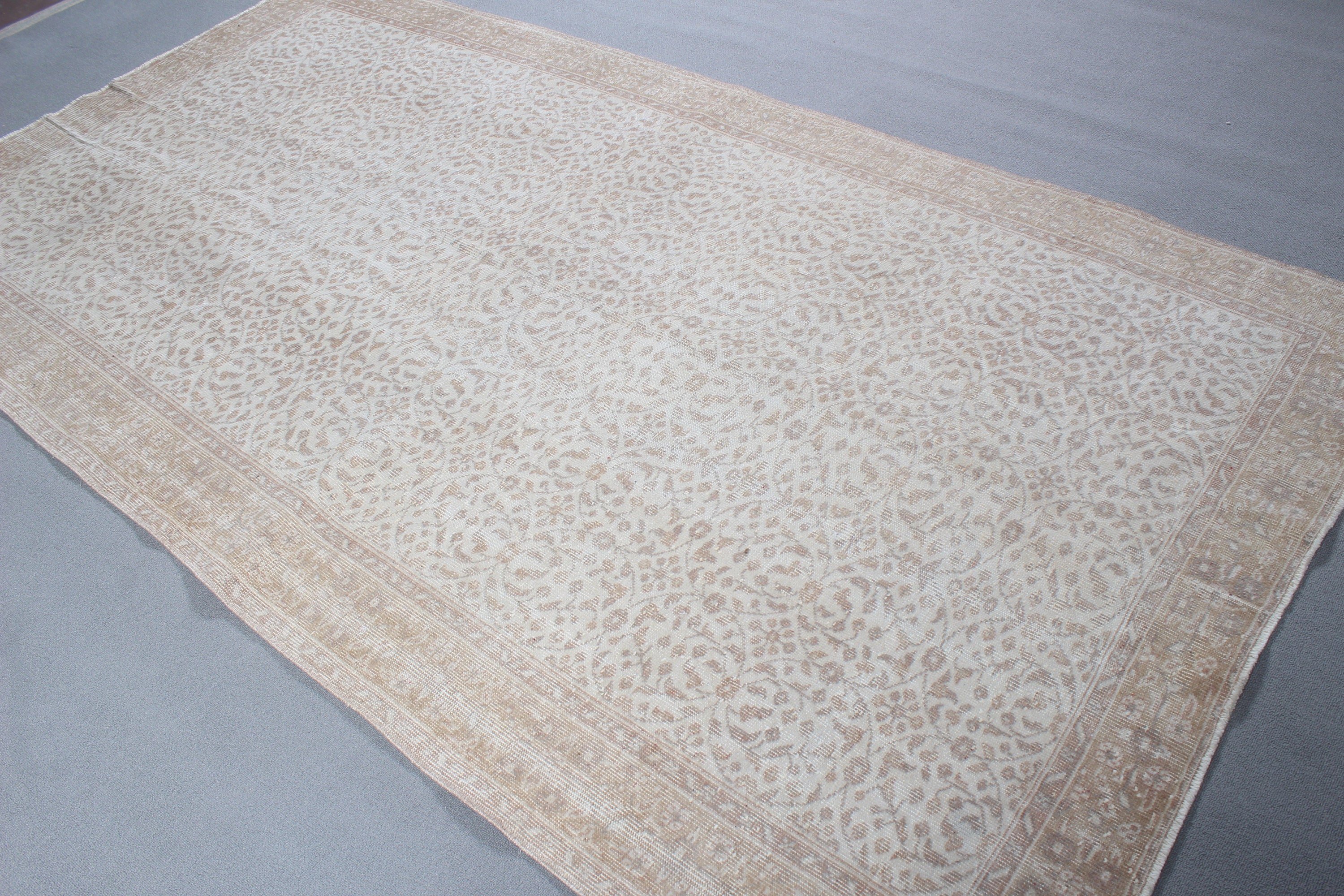 Bronze Modern Rug, Decorative Rug, Boho Rugs, Turkish Rug, 5.3x9.7 ft Large Rug, Salon Rug, Vintage Rug, Large Oushak Rug, Kitchen Rugs