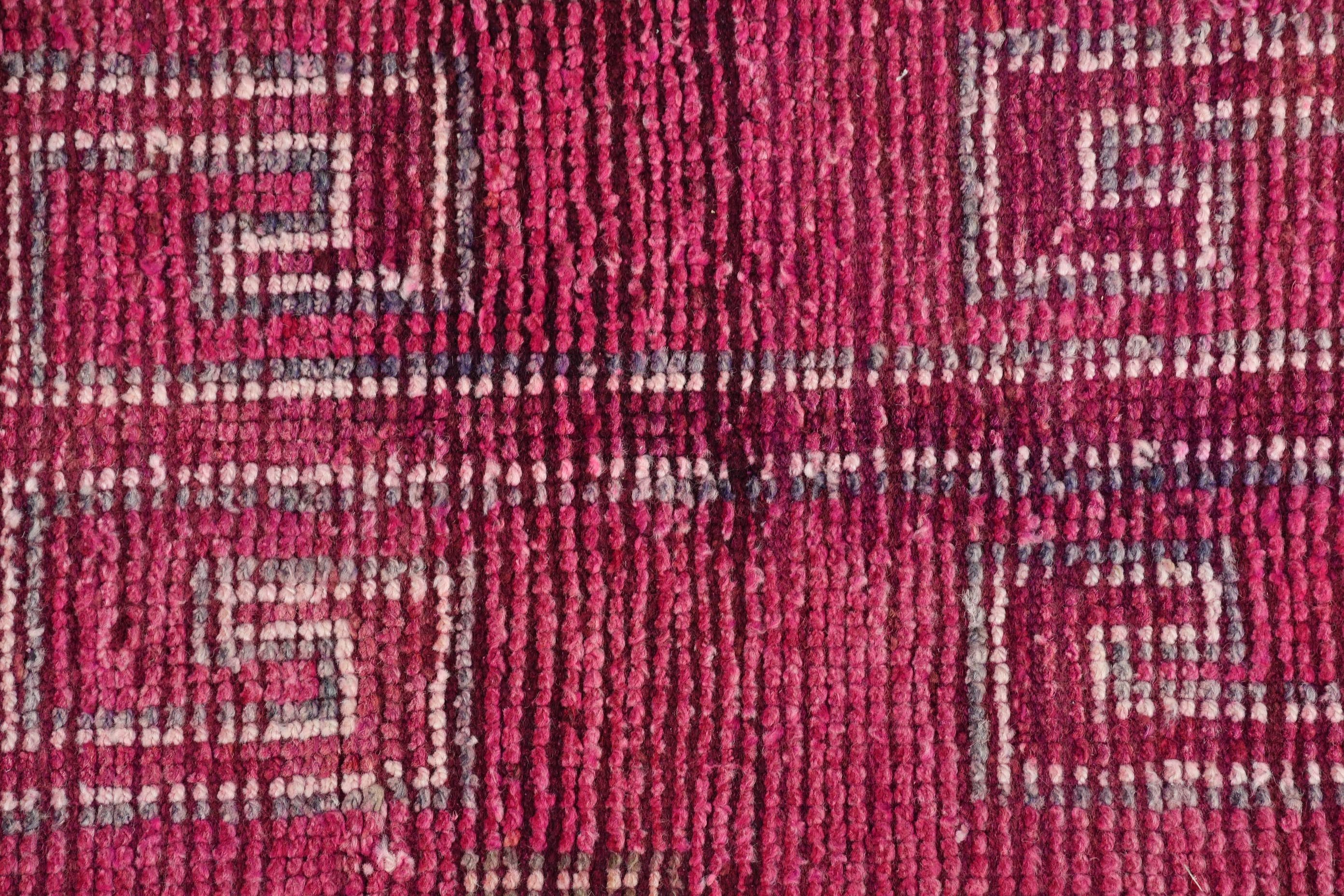 Pink  2.6x10.1 ft Runner Rugs, Kitchen Rug, Cool Rug, Rugs for Kitchen, Vintage Rug, Turkish Rug, Hallway Rug, Distressed Rug