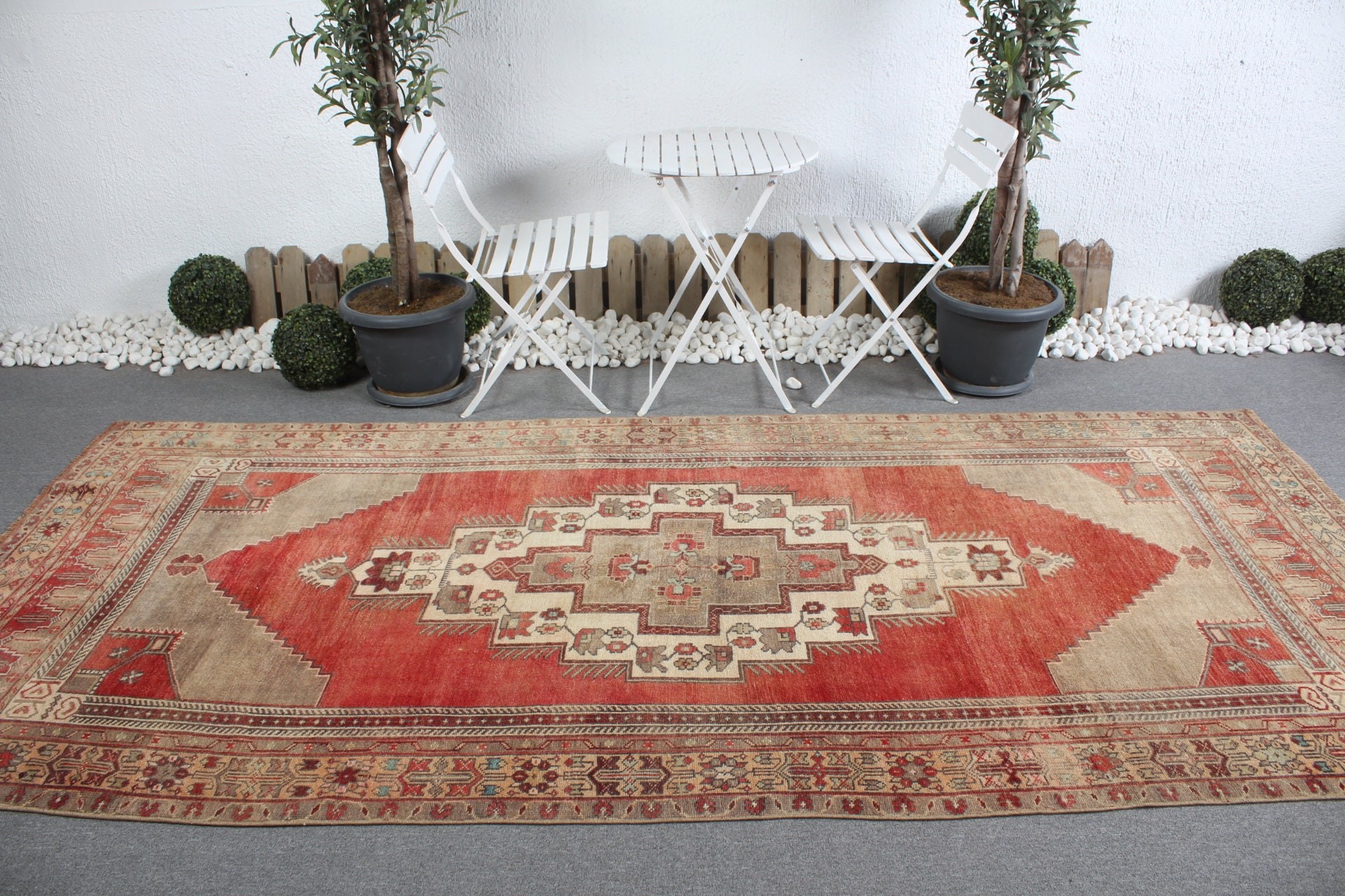 Nomadic Rug, Vintage Rug, Ethnic Rug, Bedroom Rug, Rugs for Bedroom, Turkish Rug, Red Cool Rug, Salon Rugs, Floor Rug, 5x10.9 ft Large Rug