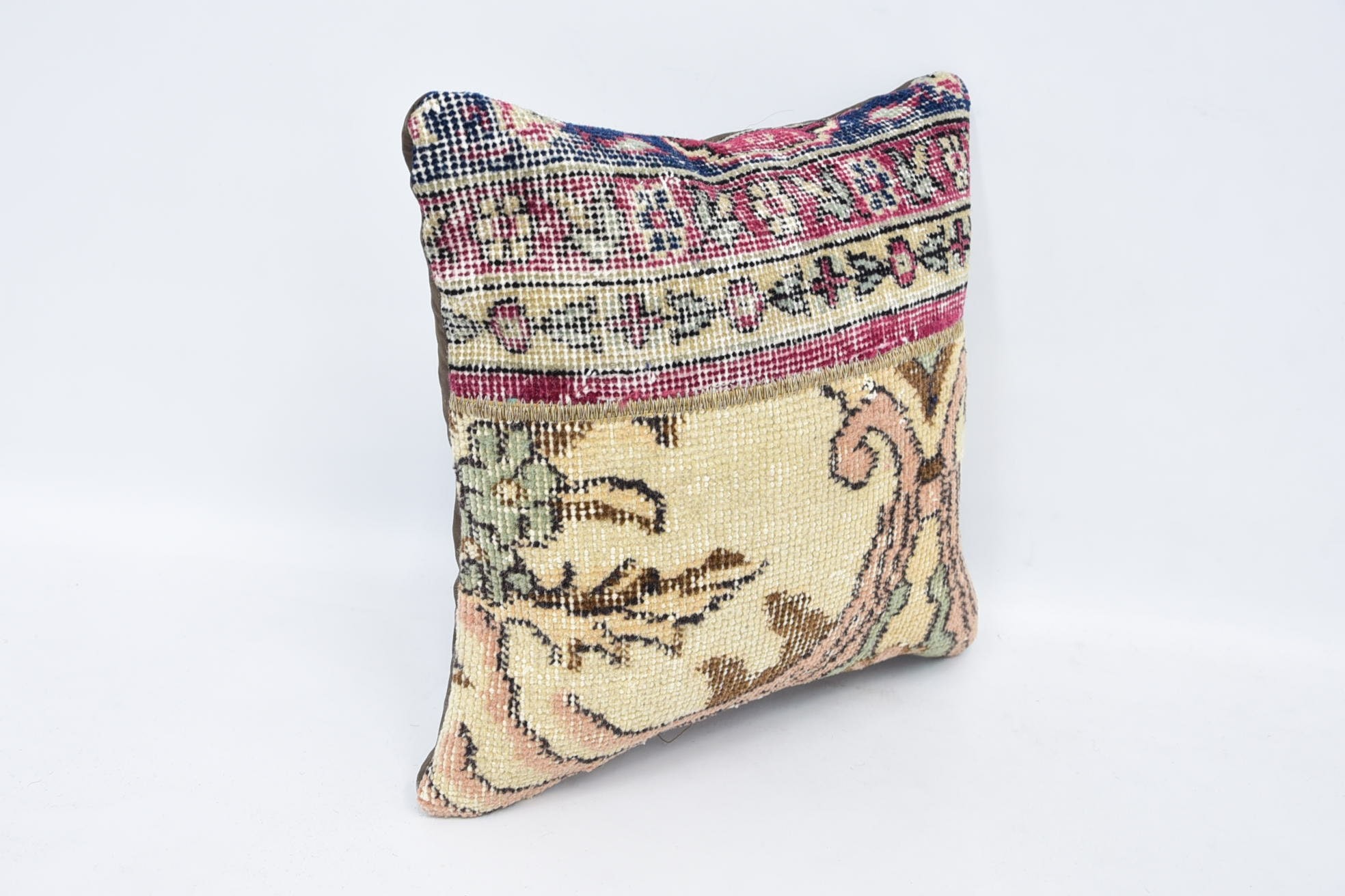 Kanepe Yastık Sham, Boho Yastık, Kanepe Yastık, Oturma Odası Kırlent, 16"x16" Bej Yastık, Türk Kilim Yastık