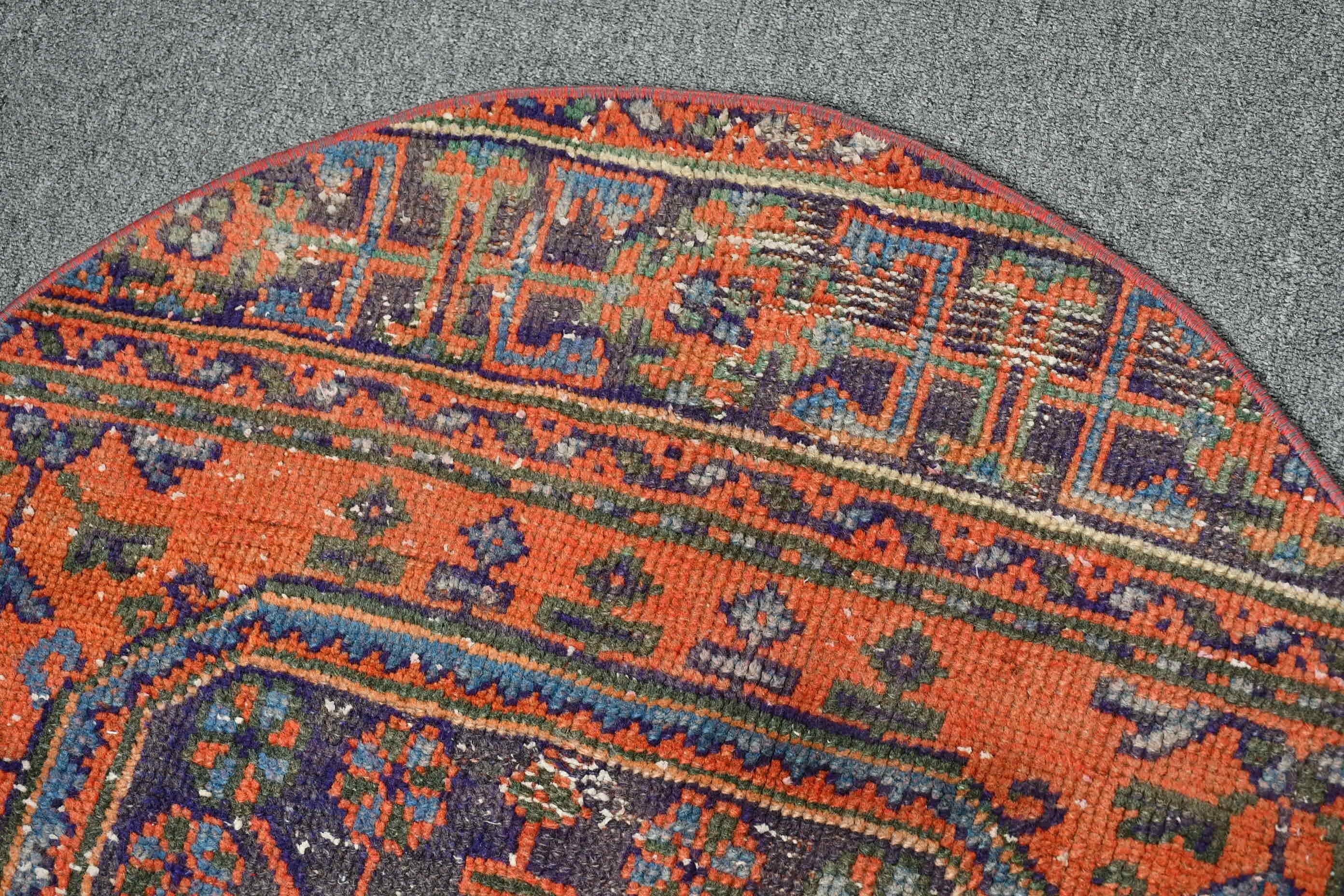 Türk Halıları, Duvara Asılı Halılar, Vintage Halılar, Mutfak Halısı, Kırmızı 2.8x2.8 ft Küçük Halılar, Ofis Halısı, Çocuk Halısı