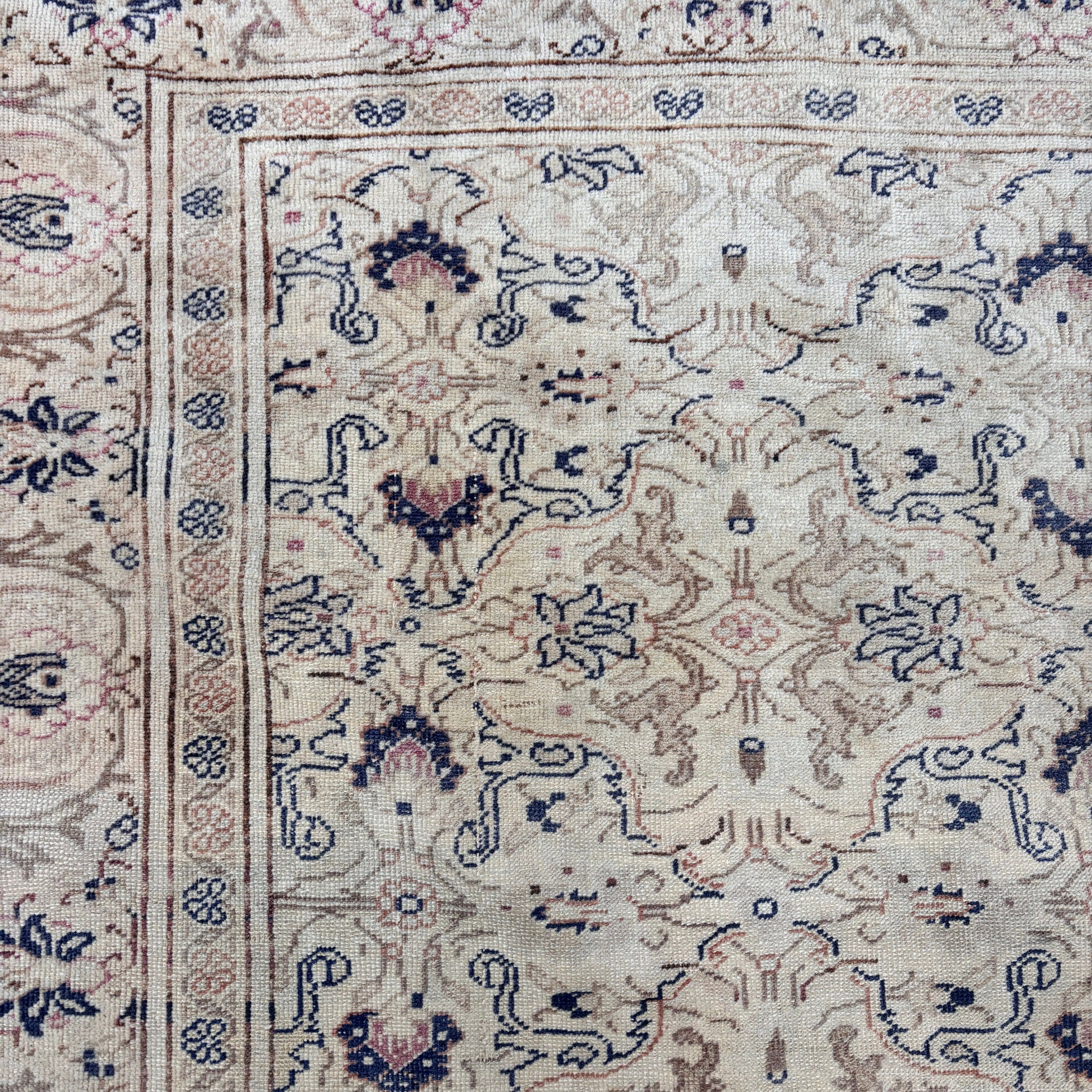 Vintage Halılar, Yün Halı, Oturma Odası Halıları, Büyük Vintage Halılar, Boho Halı, 6.4x9.9 ft Büyük Halı, Bej Lüks Halılar, Türk Halıları