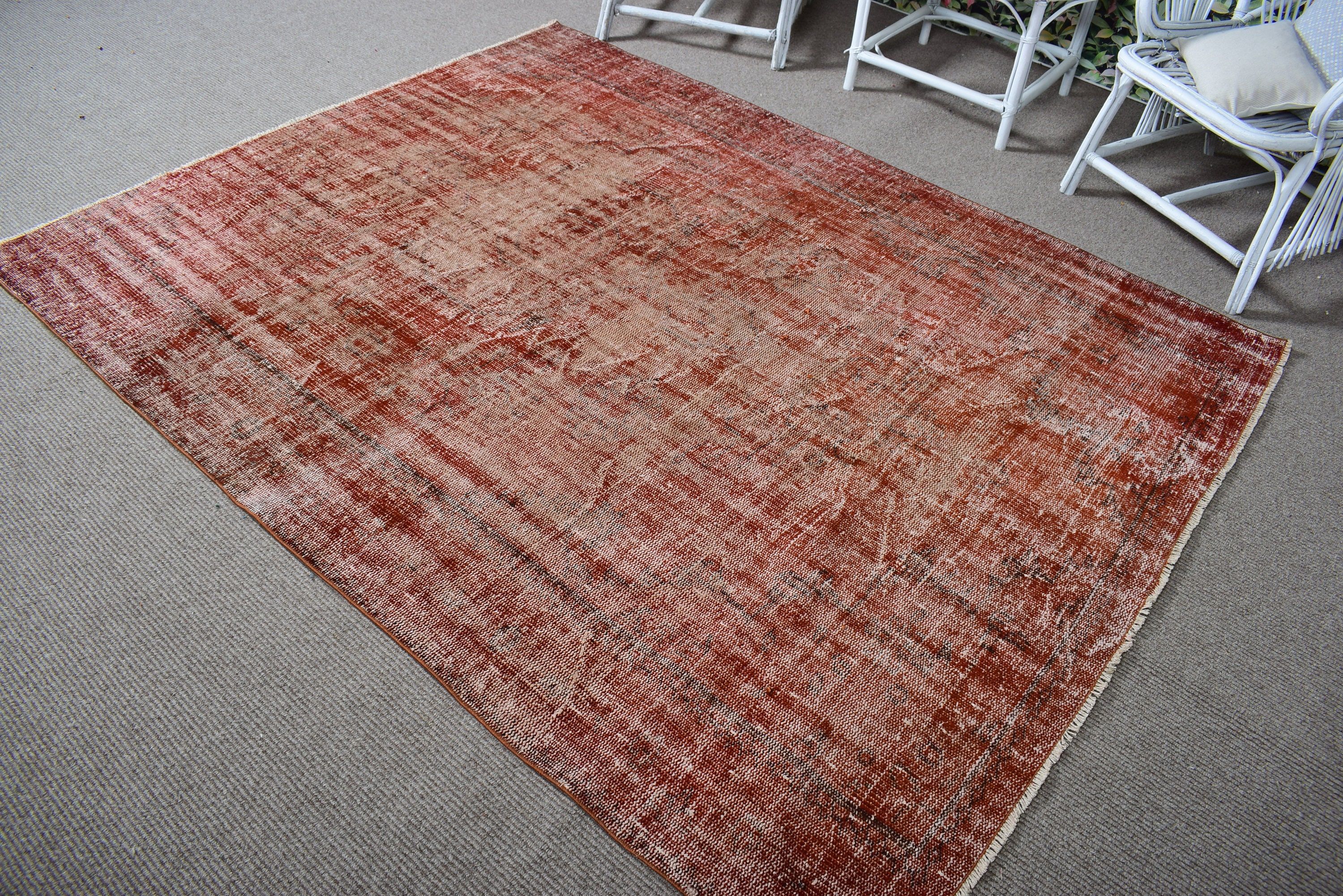 Brown Moroccan Rug, Living Room Rugs, Large Boho Rug, 5.7x7.3 ft Large Rug, Vintage Rugs, Cool Rug, Antique Rugs, Ethnic Rugs, Turkish Rug