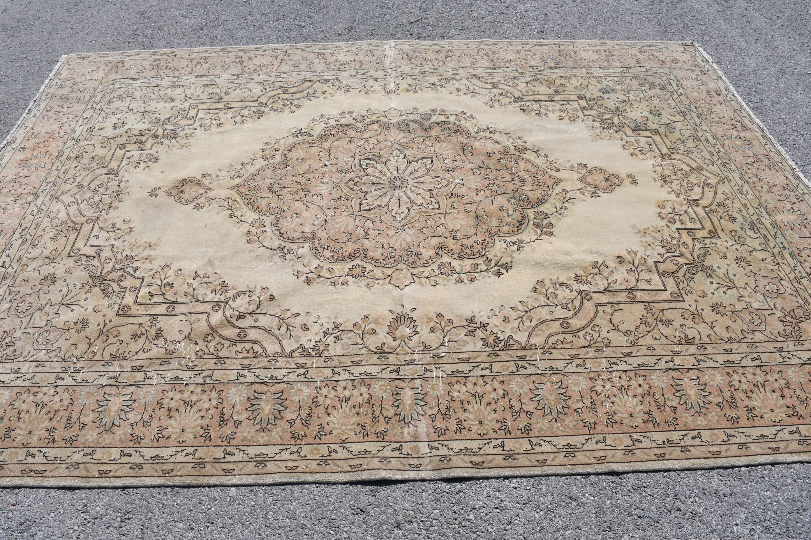 Türk Halıları, Sarı Fas Halısı, Tasarımcı Halıları, Salon Halıları, 7x9.5 ft Büyük Halılar, Oturma Odası Halıları, Havalı Halılar, Anadolu Halıları, Vintage Halı