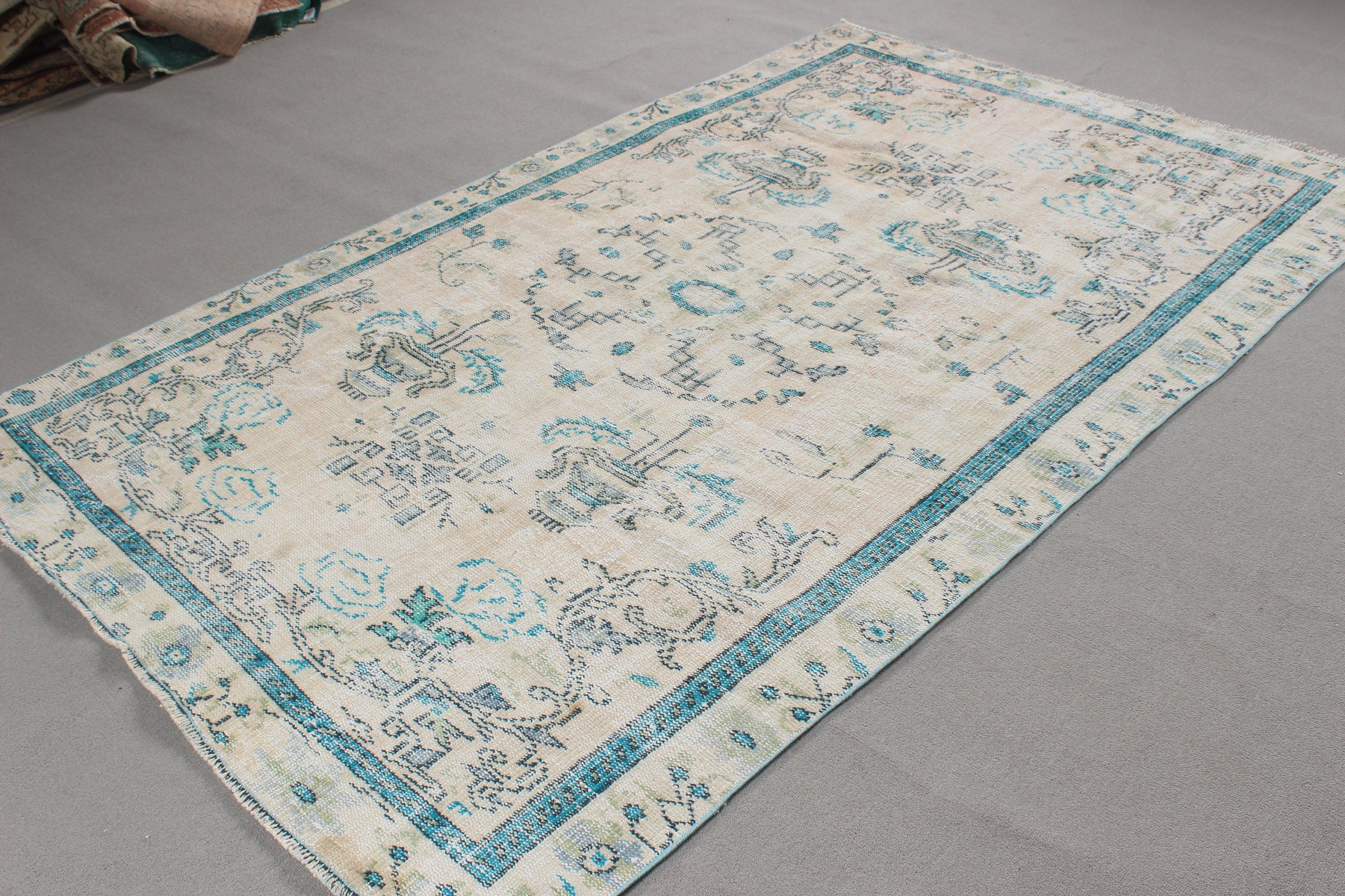 Açıklama Halısı, Büyük Boho Halıları, Anadolu Halıları, Vintage Halılar, Bej El Dokuma Halı, Türk Halısı, Salon Halısı, 5x8,2 ft Büyük Halı, Lüks Halı