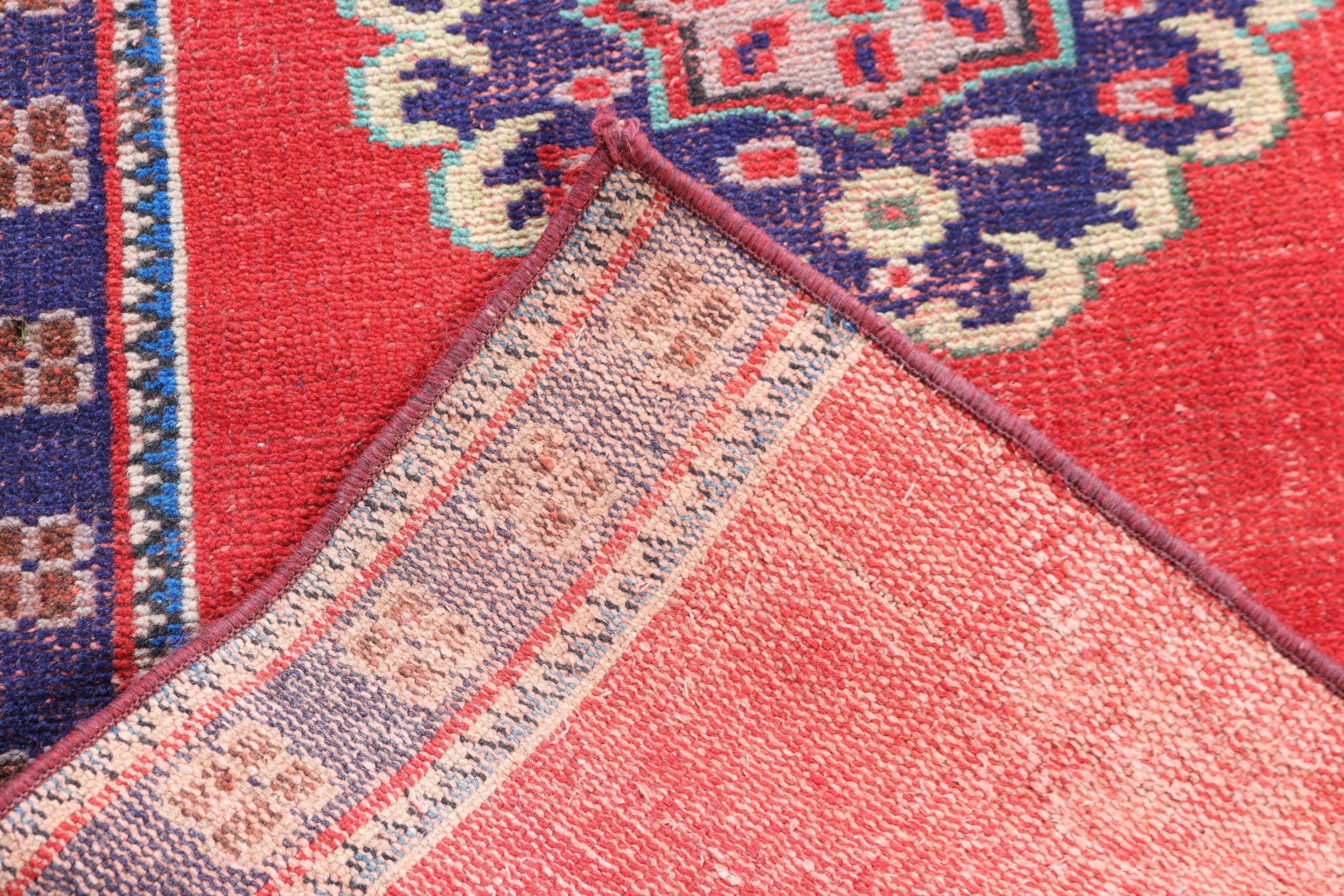 Koridor Halısı, Kırmızı Oryantal Halı, Vintage Halılar, 2.6x7.9 ft Runner Halıları, Antika Halı, Uzun Yolluk Halıları, Türk Halısı, Oryantal Halı, Modern Halı