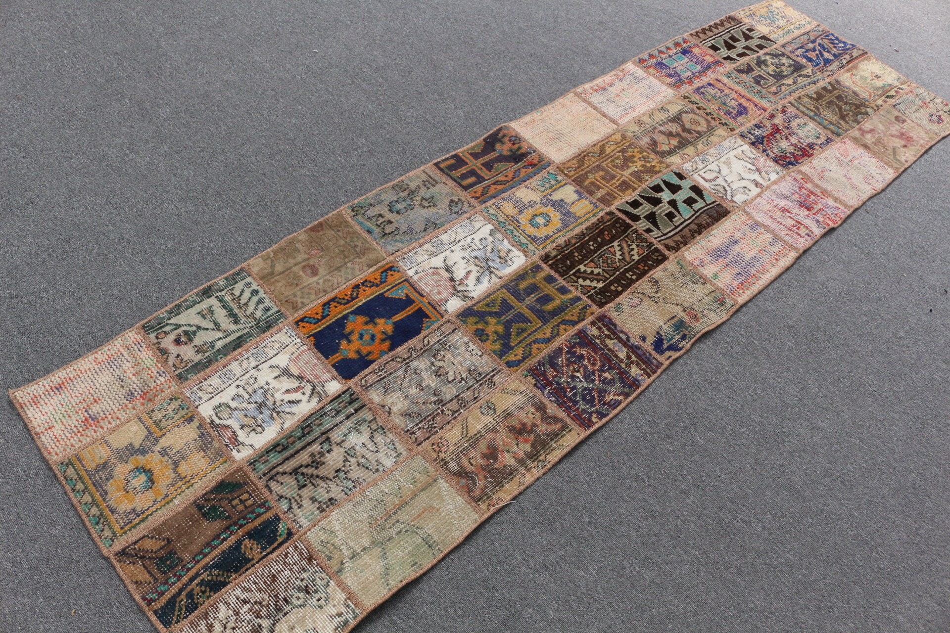 Hallway Rugs, Beige Cool Rug, Floor Rugs, Turkish Rugs, Vintage Rug, Corridor Rug, Rugs for Hallway, 2.4x8.4 ft Runner Rug