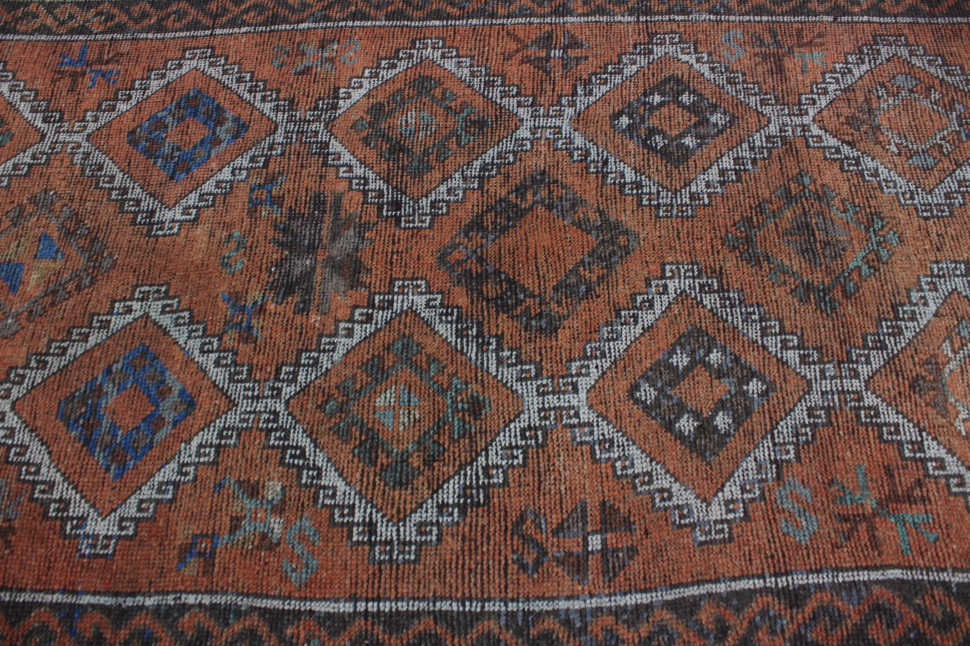 4.7x10 ft Large Rugs, Custom Rugs, Turkish Rug, Vintage Rug, Anatolian Rug, Bedroom Rugs, Cool Rugs, Dining Room Rug, Orange Home Decor Rug