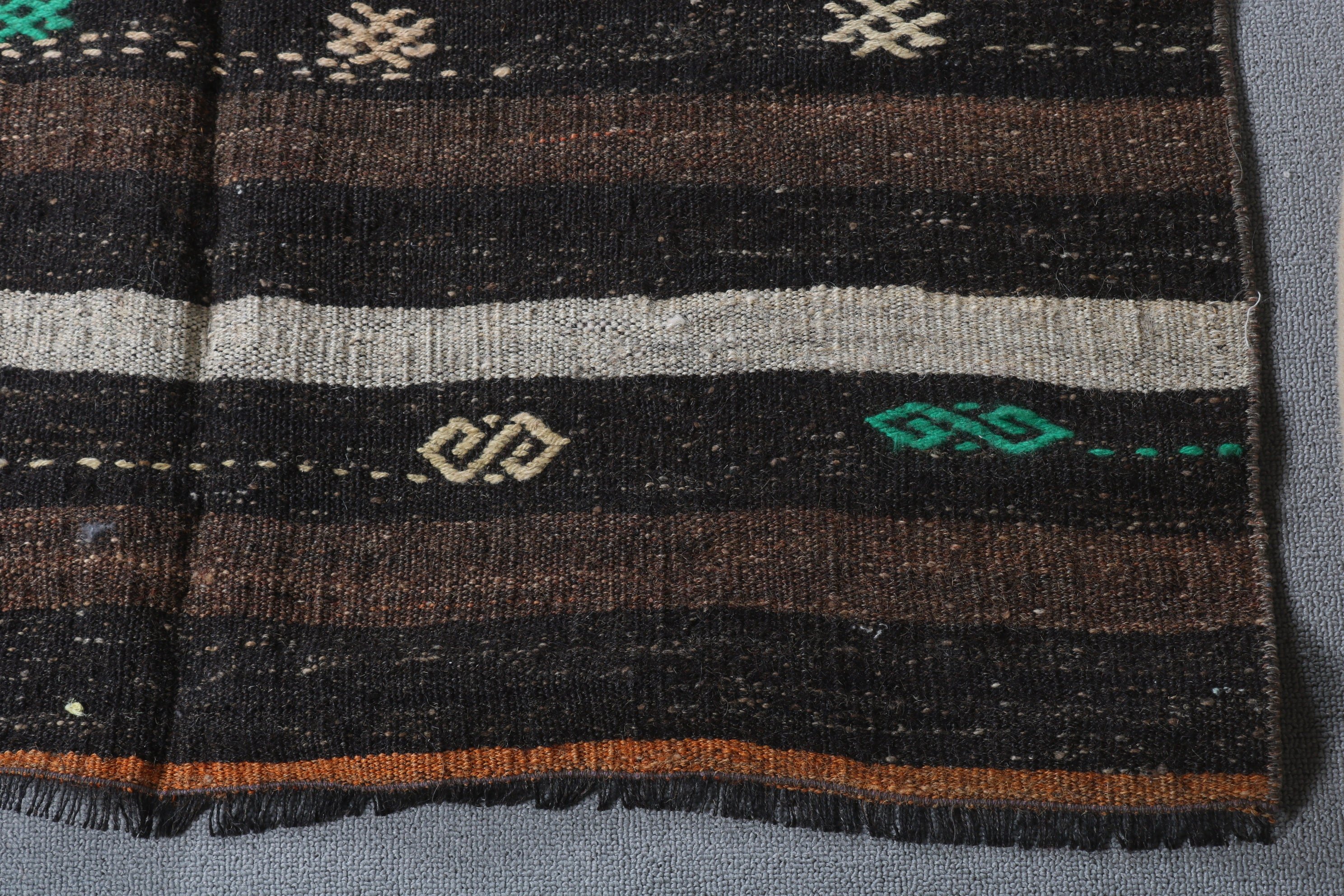 Kahverengi Yatak Odası Halısı, Çocuk Halıları, Türk Halıları, Kilim, Giriş Halıları, 3,1x7,7 ft Accent Halı, Anadolu Halısı, Vintage Halı, Oushak Halısı