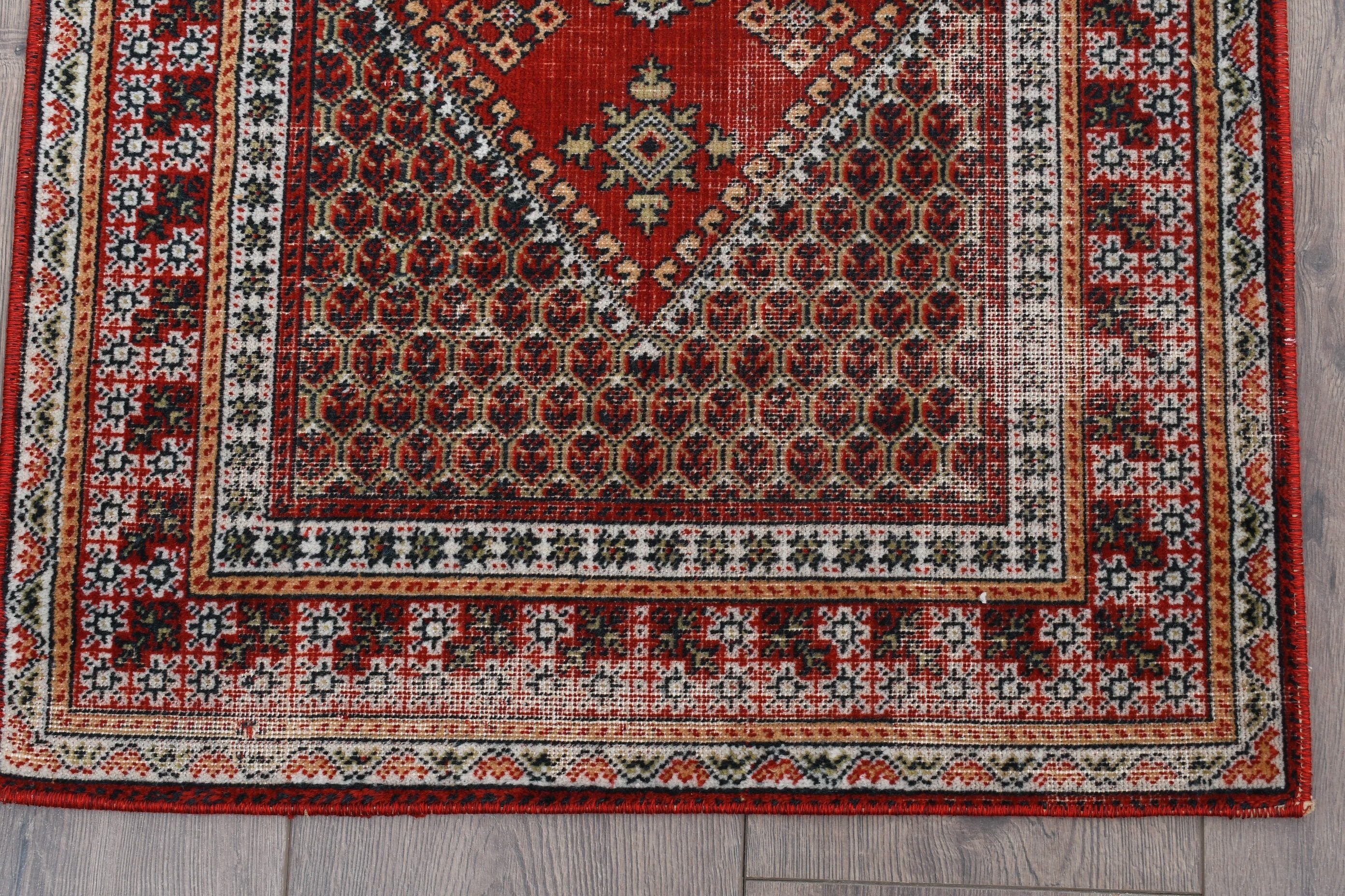 Kitchen Rugs, Red Bedroom Rug, Rugs for Nursery, Entry Rug, Oriental Rug, Turkish Rug, 1.8x3.1 ft Small Rug, Wool Bath Mat Rug, Vintage Rug