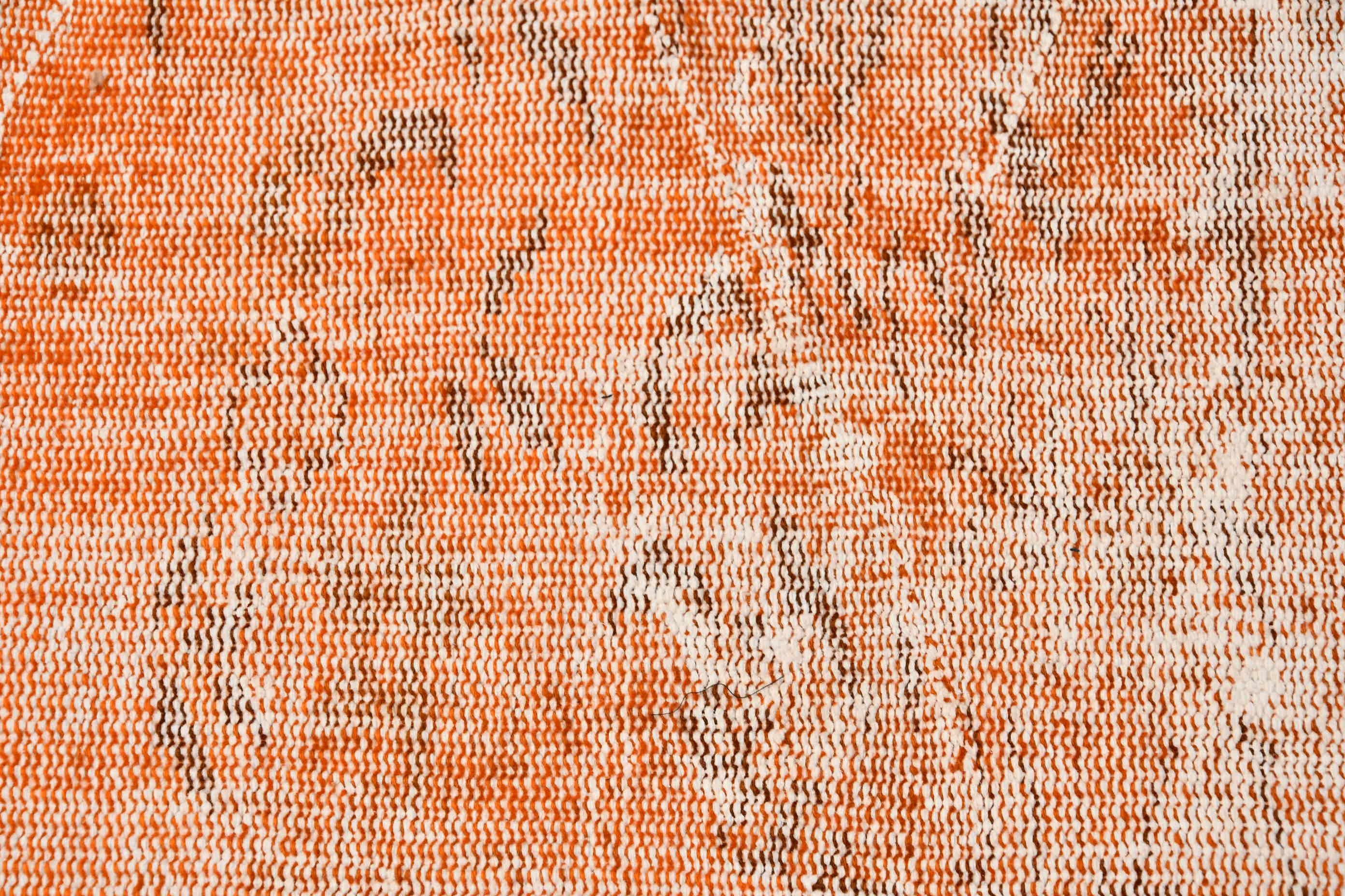 Rugs for Salon, Moroccan Rug, Orange Wool Rug, 5.4x9.2 ft Large Rugs, Salon Rug, Turkish Rug, Vintage Rug, Living Room Rug, Antique Rugs