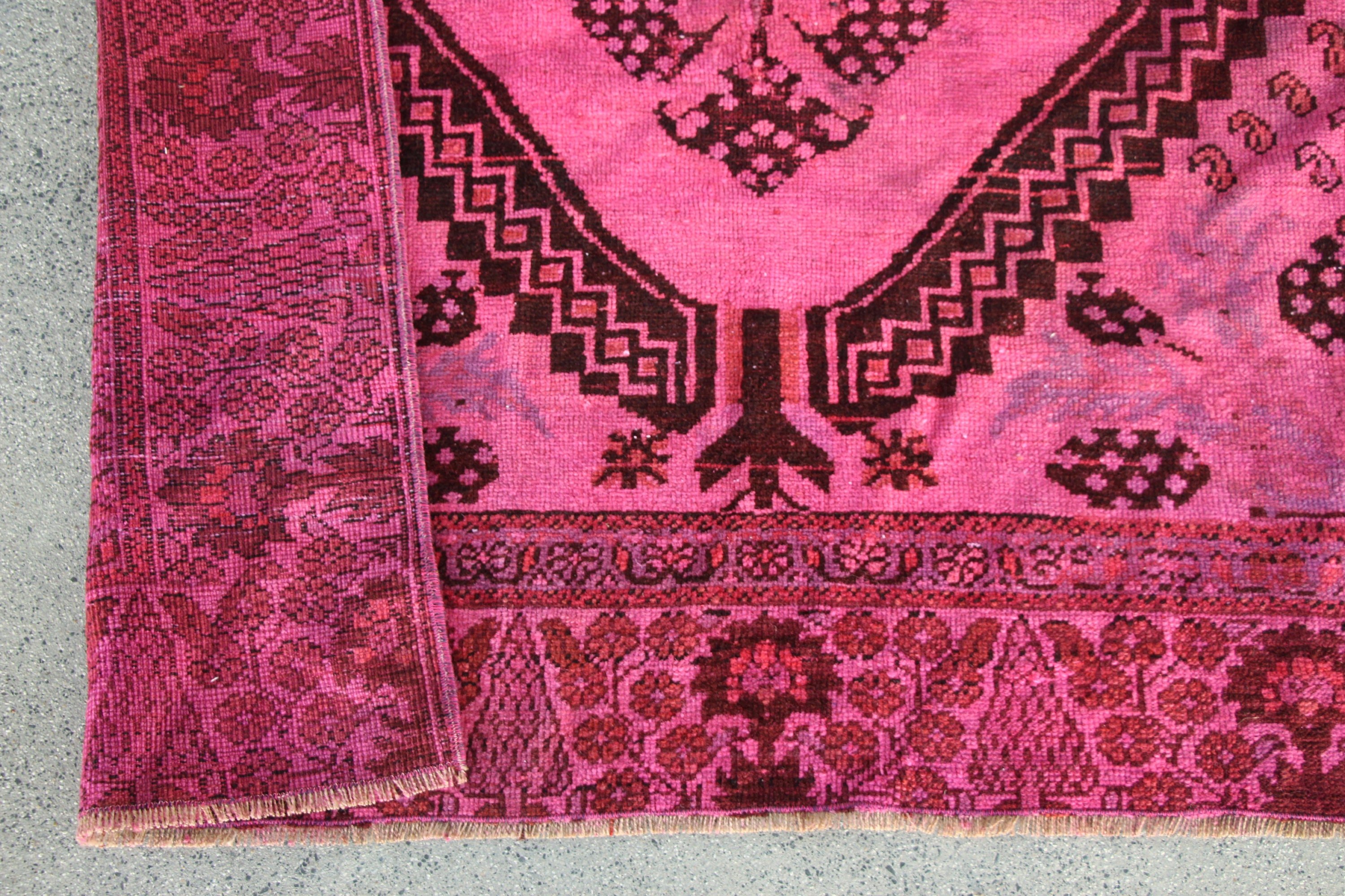 Mutfak Halısı, Pembe Oushak Halısı, İç Mekan Halısı, Türk Halısı, Boho Alan Halısı Halıları, Antika Halı, Vintage Halı, 4.2x5.8 ft Alan Halıları, Mutfak Halıları