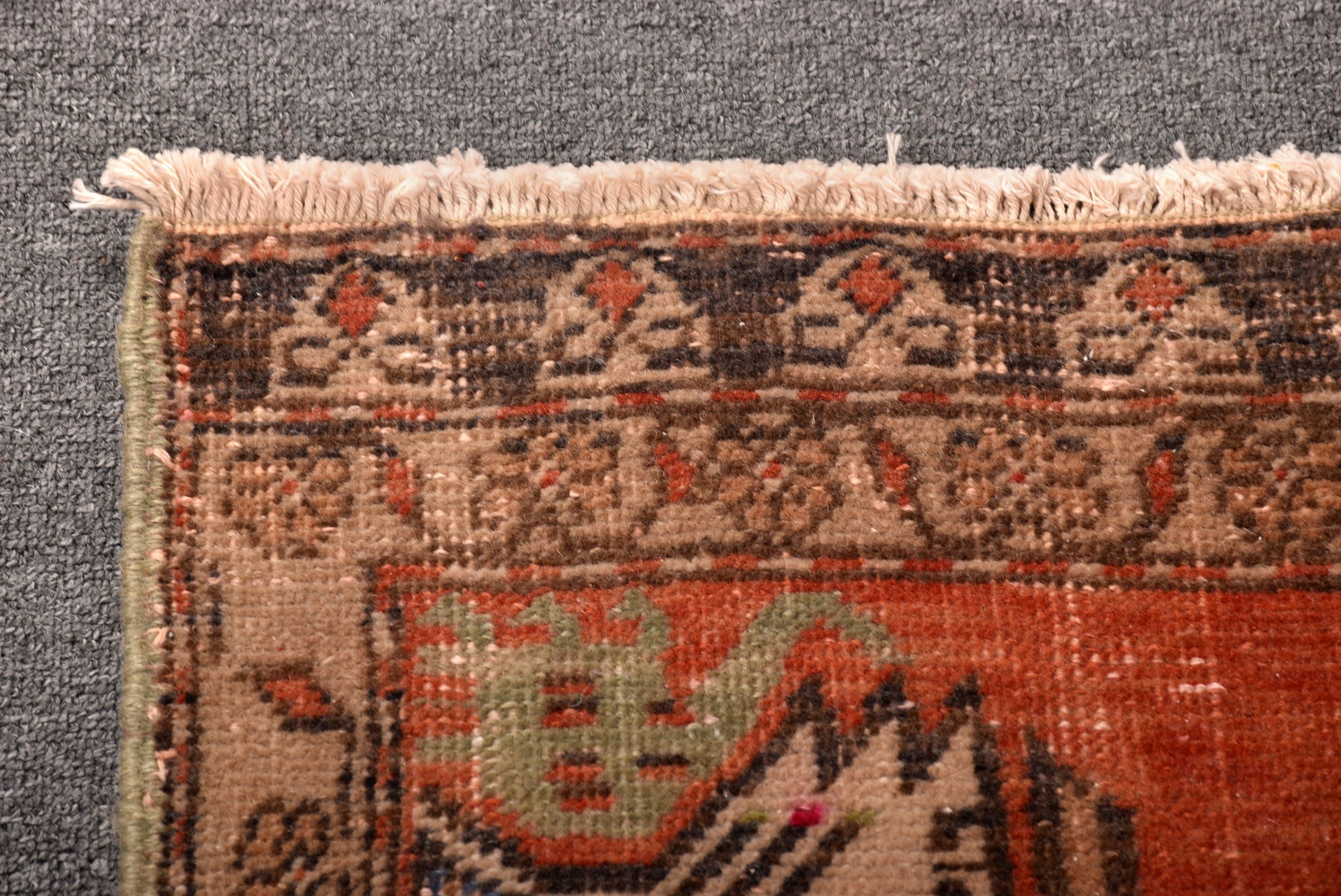 Küçük Vintage Halı, Harika Halı, 1,8x3,4 ft Küçük Halılar, Vintage Halılar, Fas Halısı, Turuncu Bildirim Halısı, Küçük Alan Halısı, Türk Halısı