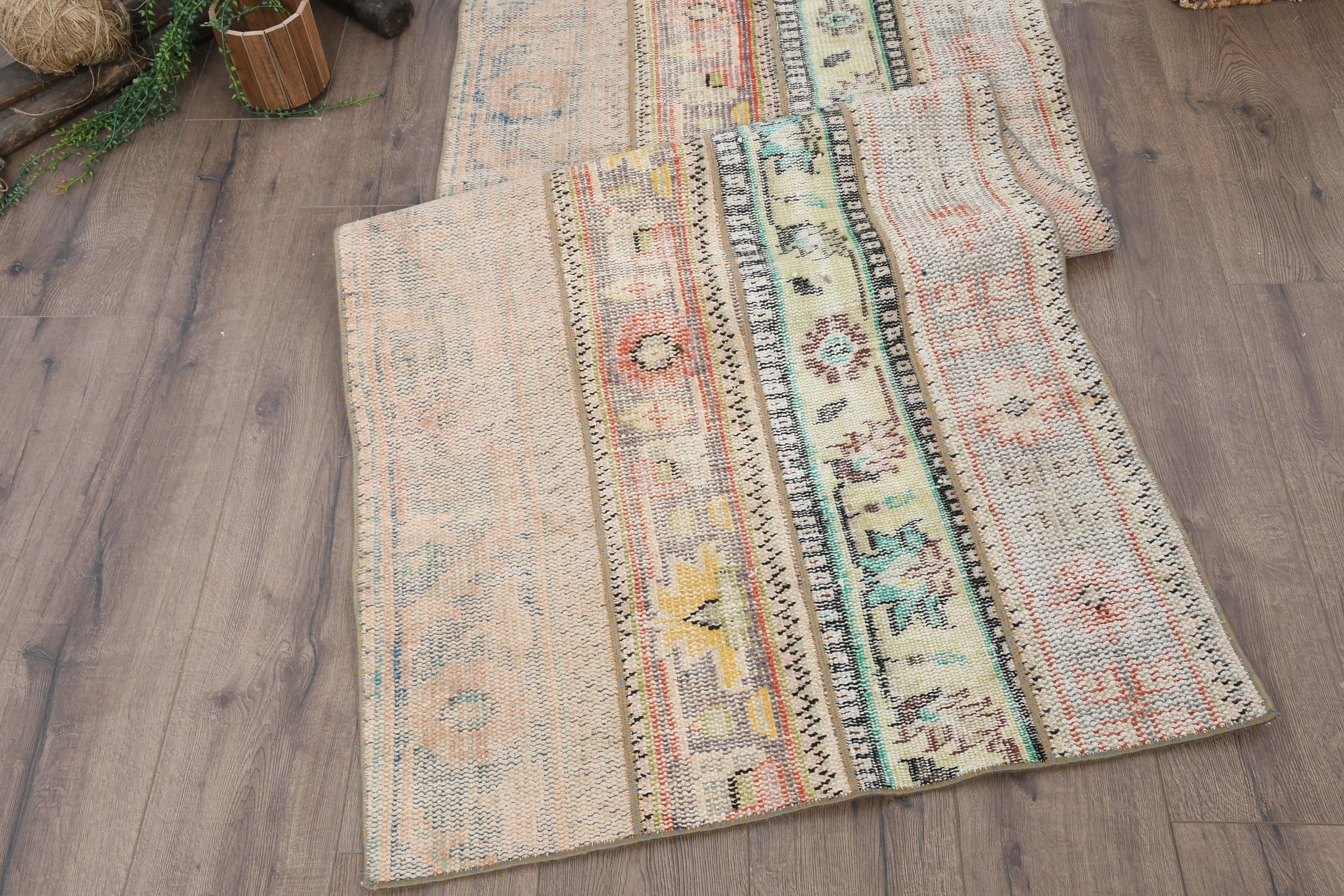 Yatak Odası Halısı, Koridor Halıları, Vintage Halılar, Soluk Halı, 2,8x7,3 ft Runner Halısı, Türk Halısı, Ev Dekorasyonu Halıları, Bej Fas Halısı, Mutfak Halısı