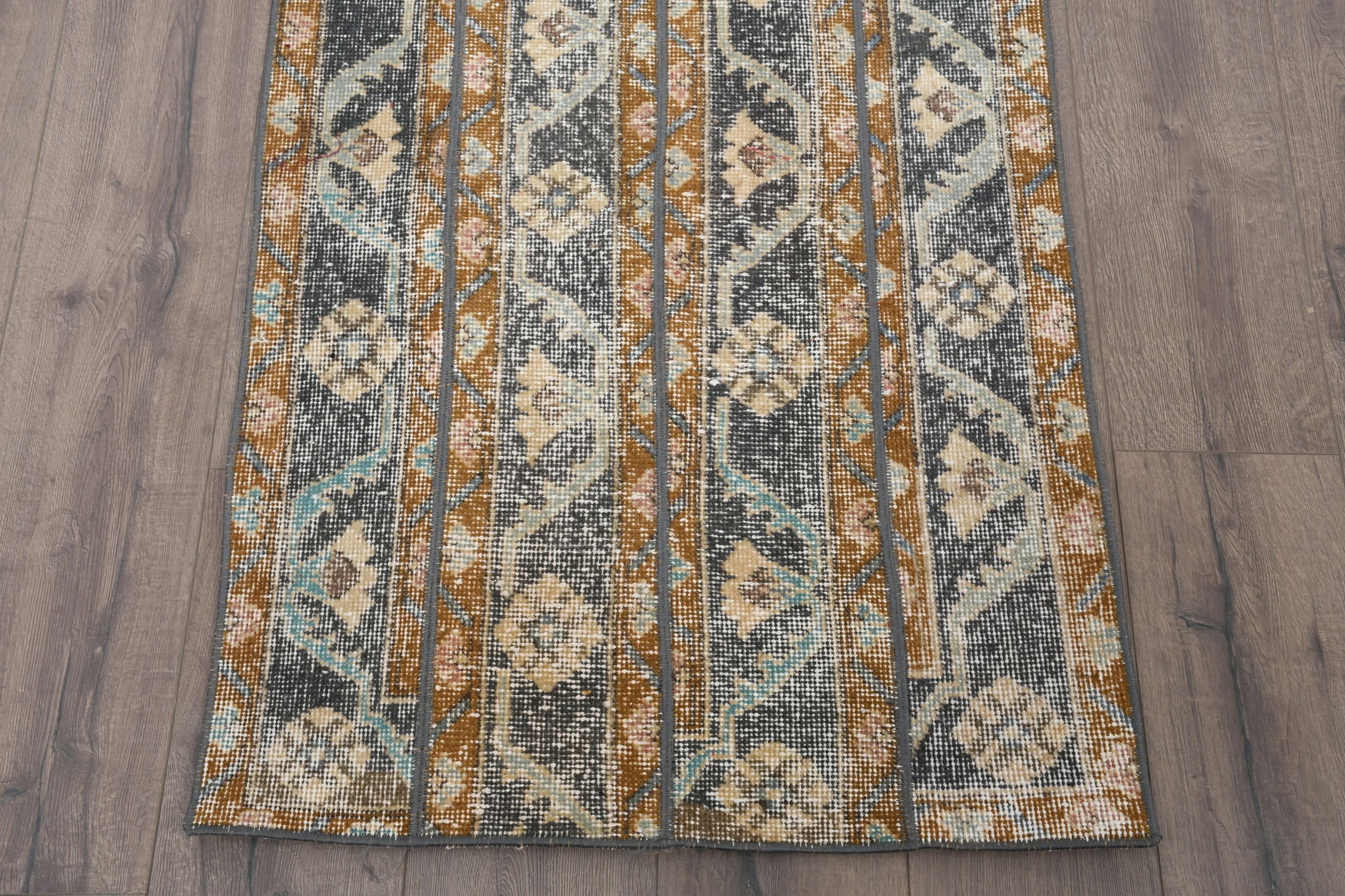 Cool Rugs, Corridor Rug, Rugs for Runner, Turkish Rugs, 2.4x6.1 ft Runner Rug, Moroccan Rug, Vintage Rug, Eclectic Rugs, Gray Antique Rugs