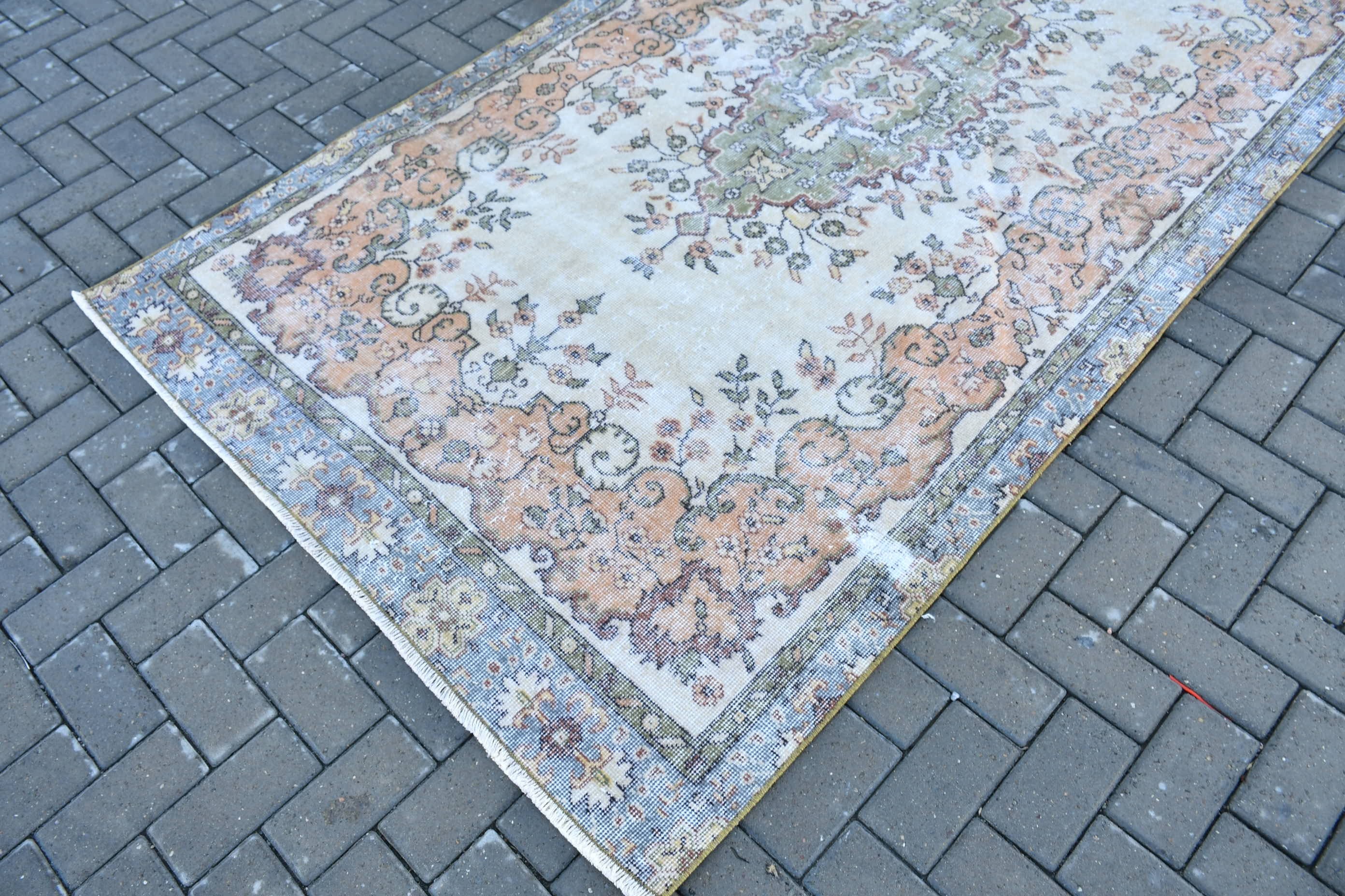 Bedroom Rug, Rugs for Bedroom, 4.7x9 ft Large Rugs, Orange Home Decor Rug, Oriental Rug, Vintage Rugs, Living Room Rug, Turkish Rug