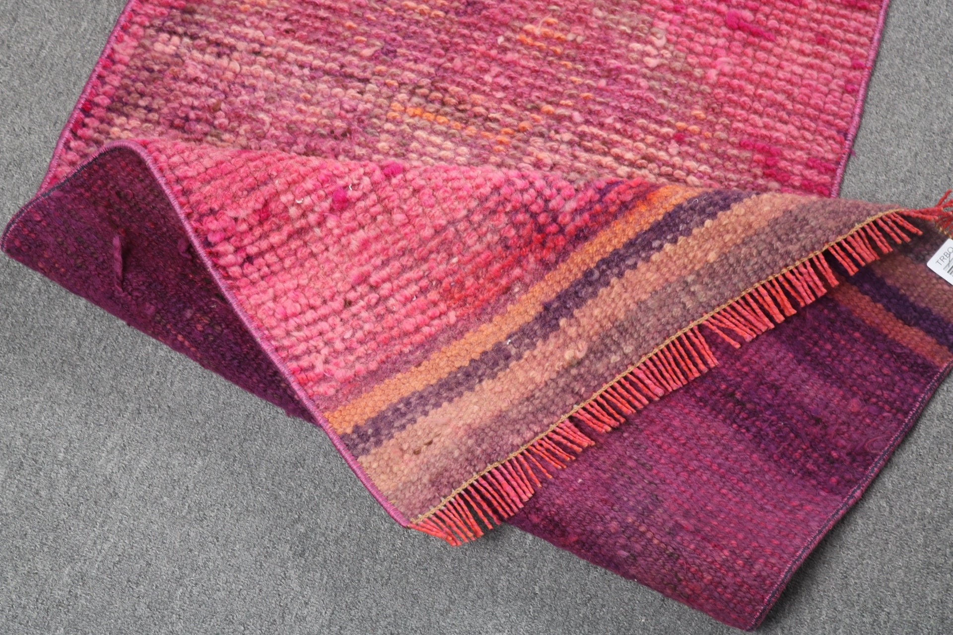 Stair Rugs, Turkish Rug, Floor Rug, Pink Kitchen Rug, Cool Rugs, Oushak Rugs, 2.1x10.5 ft Runner Rug, Vintage Rugs, Long Runner Rugs