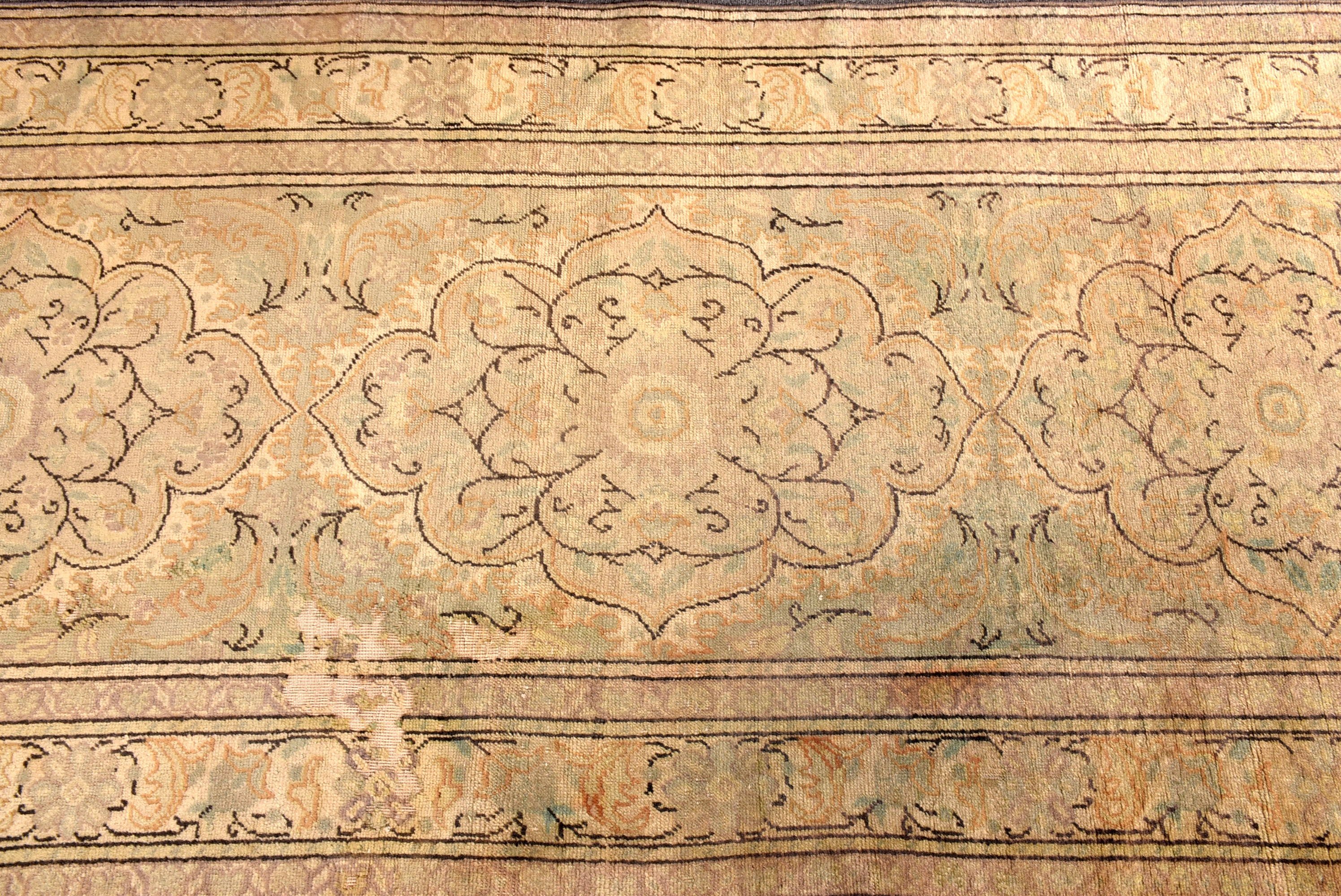 Mutfak Halıları, Oushak Halıları, 3x6,9 ft Vurgulu Halılar, Dekoratif Halılar, Yatak Odası Halıları, Yeşil Düz Dokuma Halı, Vintage Halılar, Türk Halıları