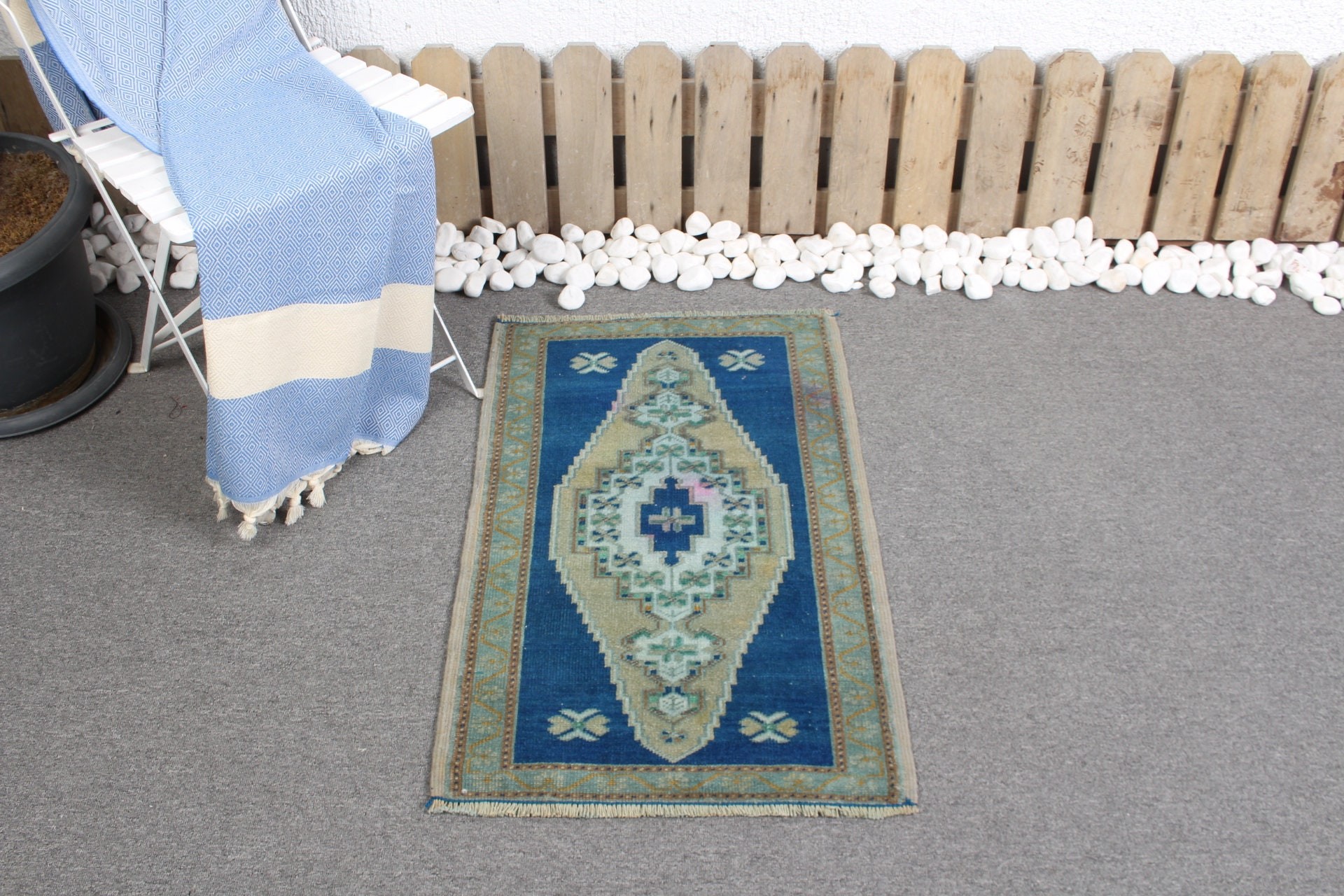 Abstract Rug, Antique Rug, Kitchen Rug, Turkish Rug, Anatolian Rug, Vintage Rug, Nursery Rugs, 1.8x2.8 ft Small Rug, Blue Oriental Rugs