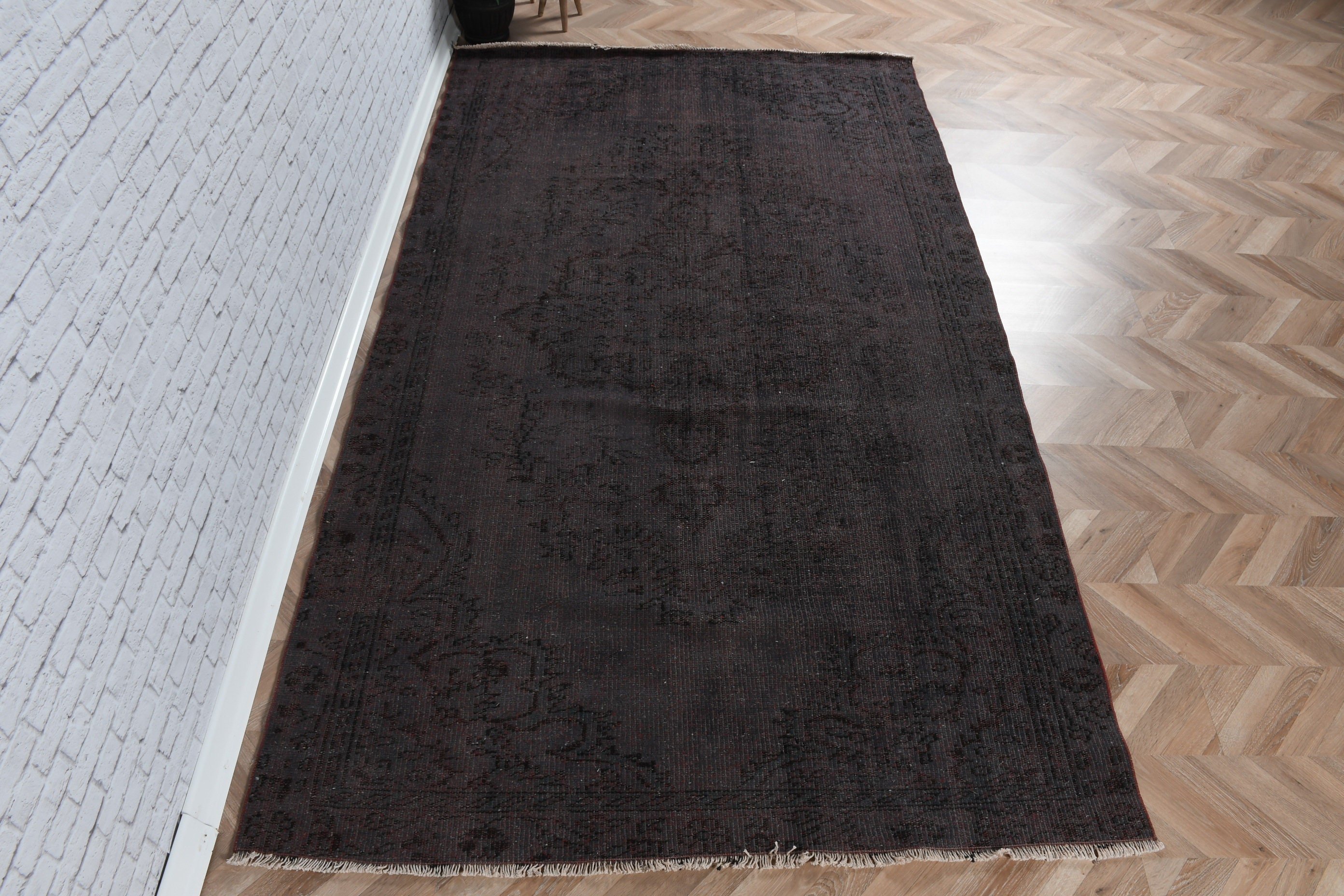 Türk Halısı, Yün Halıları, Oturma Odası Halıları, Gri Soğuk Halı, Fas Halıları, Büyük Oushak Halıları, 5.2x8.9 ft Büyük Halılar, Vintage Halı, Boho Halısı