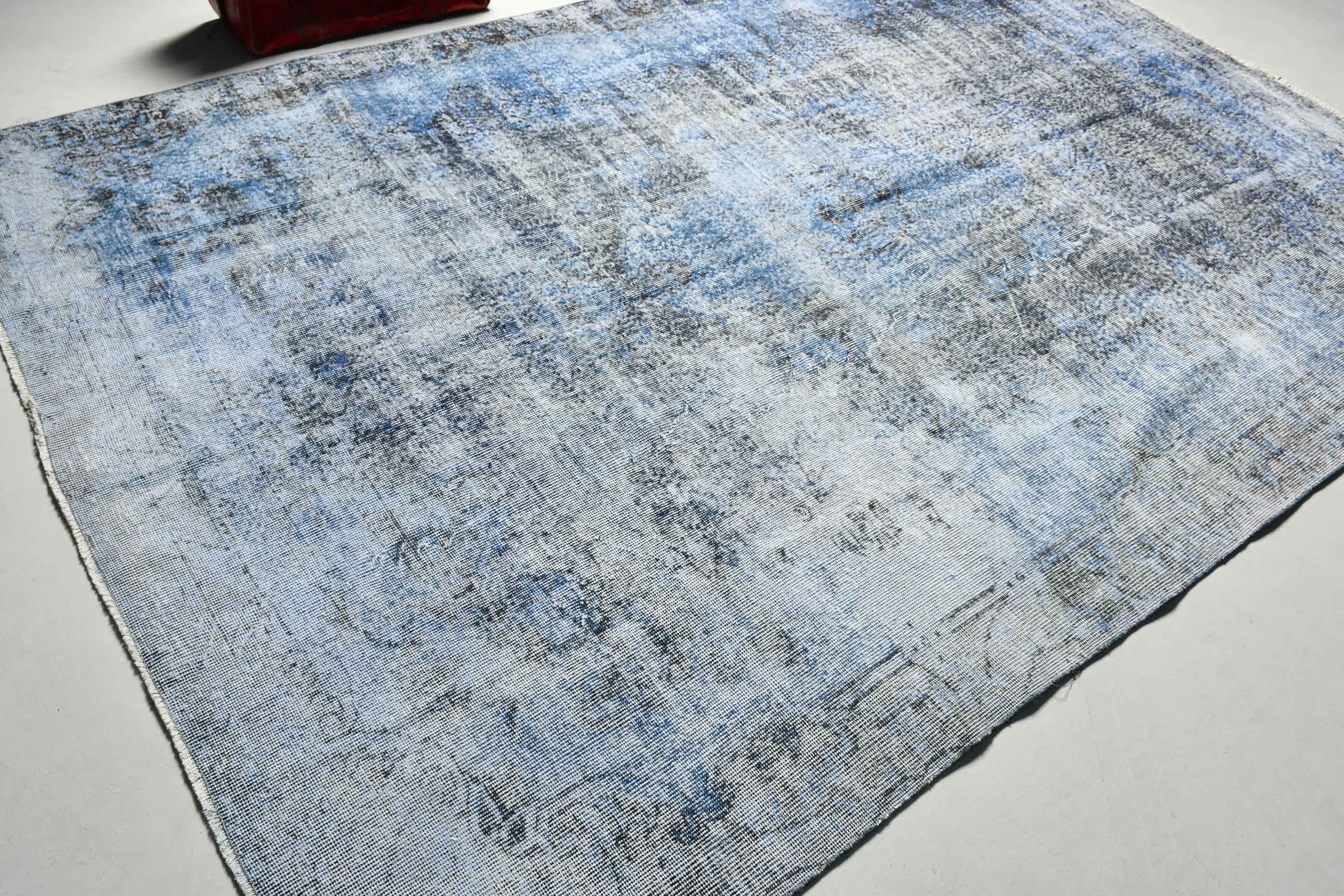 Kitchen Rugs, Blue Bedroom Rug, Aztec Rug, Anatolian Rug, Dining Room Rug, 6.7x10.4 ft Large Rug, Salon Rug, Turkish Rugs, Vintage Rug