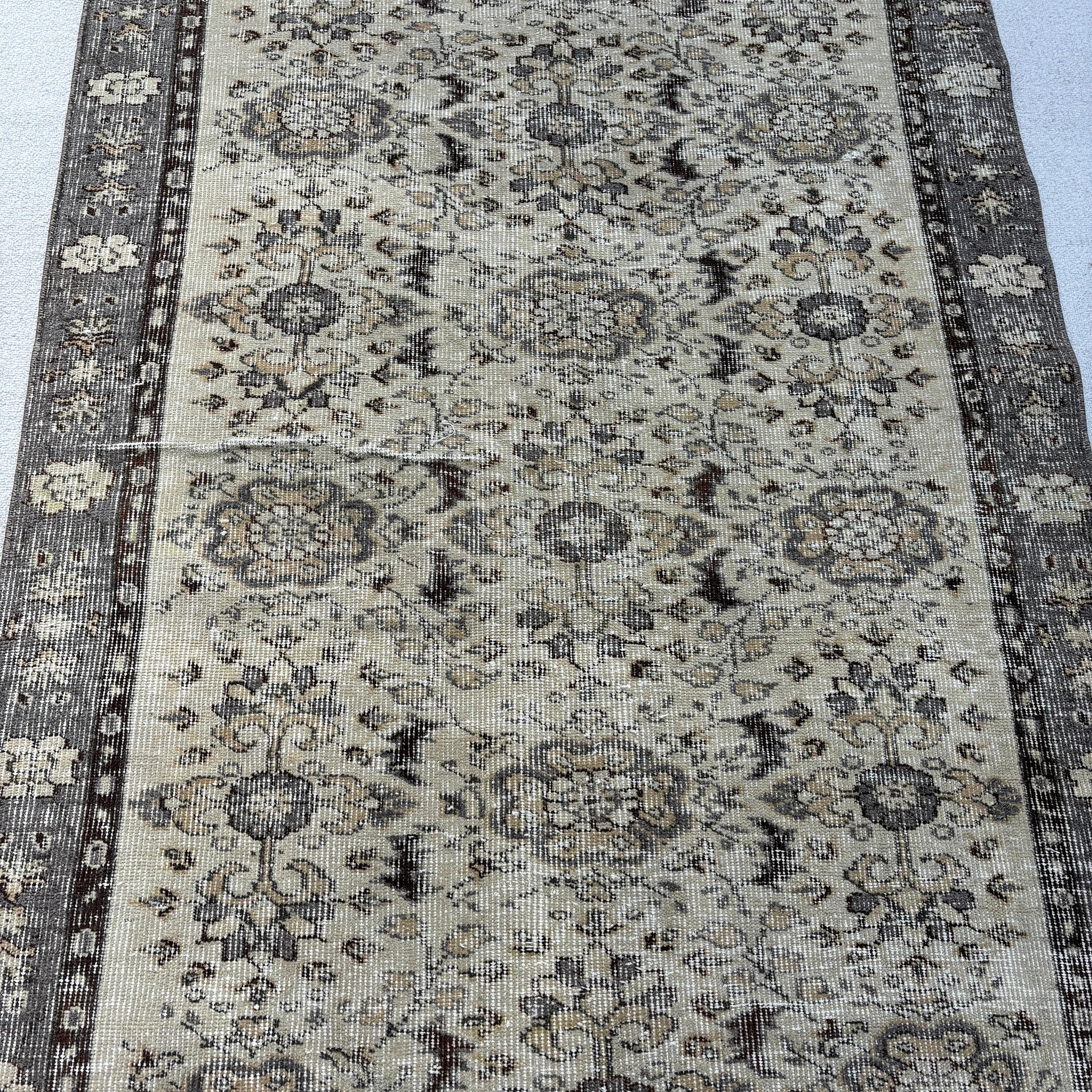 3,8x6,7 ft Alan Kilimi, Bej El Dokuma Halılar, Oturma Odası Halıları, Vintage Halılar, Anadolu Halısı, Modern Halı, Boho Bölge Halıları, Türk Halısı