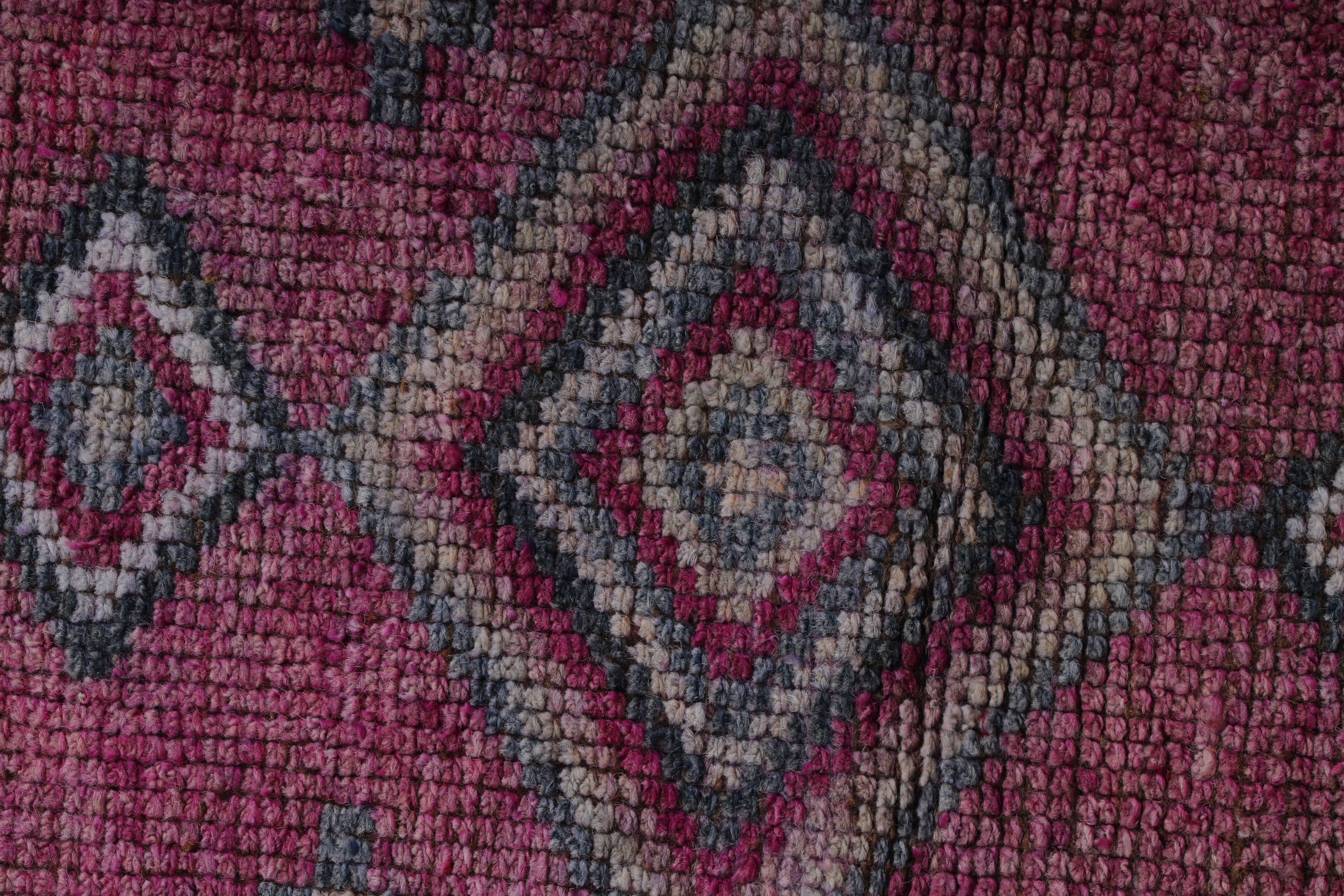 Vintage Halı, Mor Geometrik Halılar, Boho Halı, Yatak Odası Halıları, Uzun Yolluk Halıları, Merdiven Halıları, 3x11.3 ft Yolluk Halısı, Türk Halısı