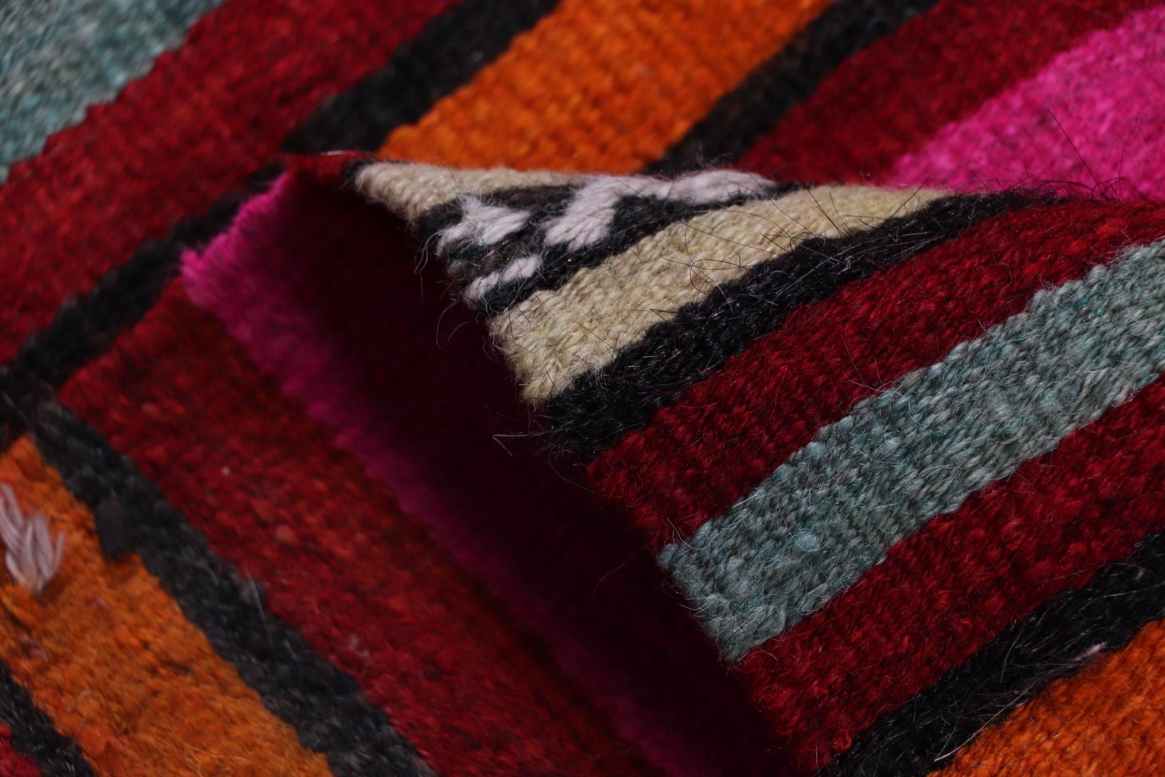 Gökkuşağı Yatak Odası Halısı, Yemek Odası Halısı, Vintage Halılar, Ev Dekorasyonu Halıları, Yer Halıları, Türk Halısı, Mutfak Halıları, Kilim, 5.5x7.1 ft Alan Halısı