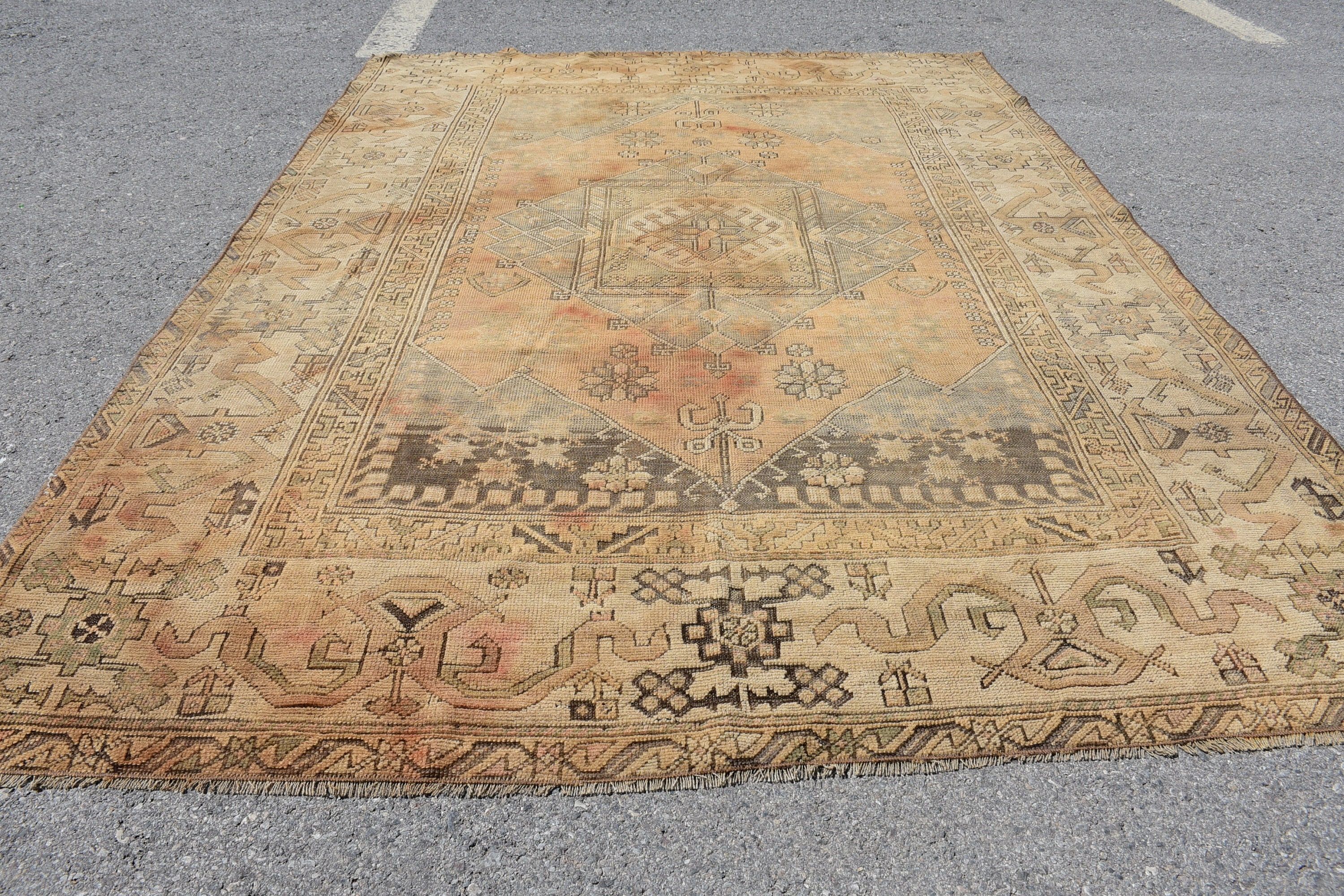 Vintage Halı, Anadolu Halısı, 5.3x7.3 ft Alan Kilimi, Çocuk Halısı, Parlak Halı, Yemek Odası Halıları, Oushak Halıları, Çocuk Odası Halıları, Türk Halısı