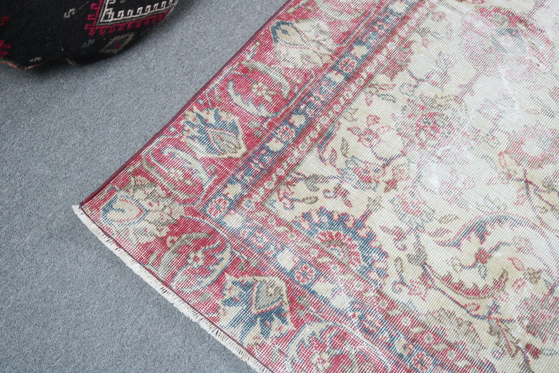 Flatweave Rugs, Turkish Rug, Large Boho Rug, Large Vintage Rugs, Anatolian Rugs, Vintage Rug, 5.8x9.1 ft Large Rugs, Red Wool Rug