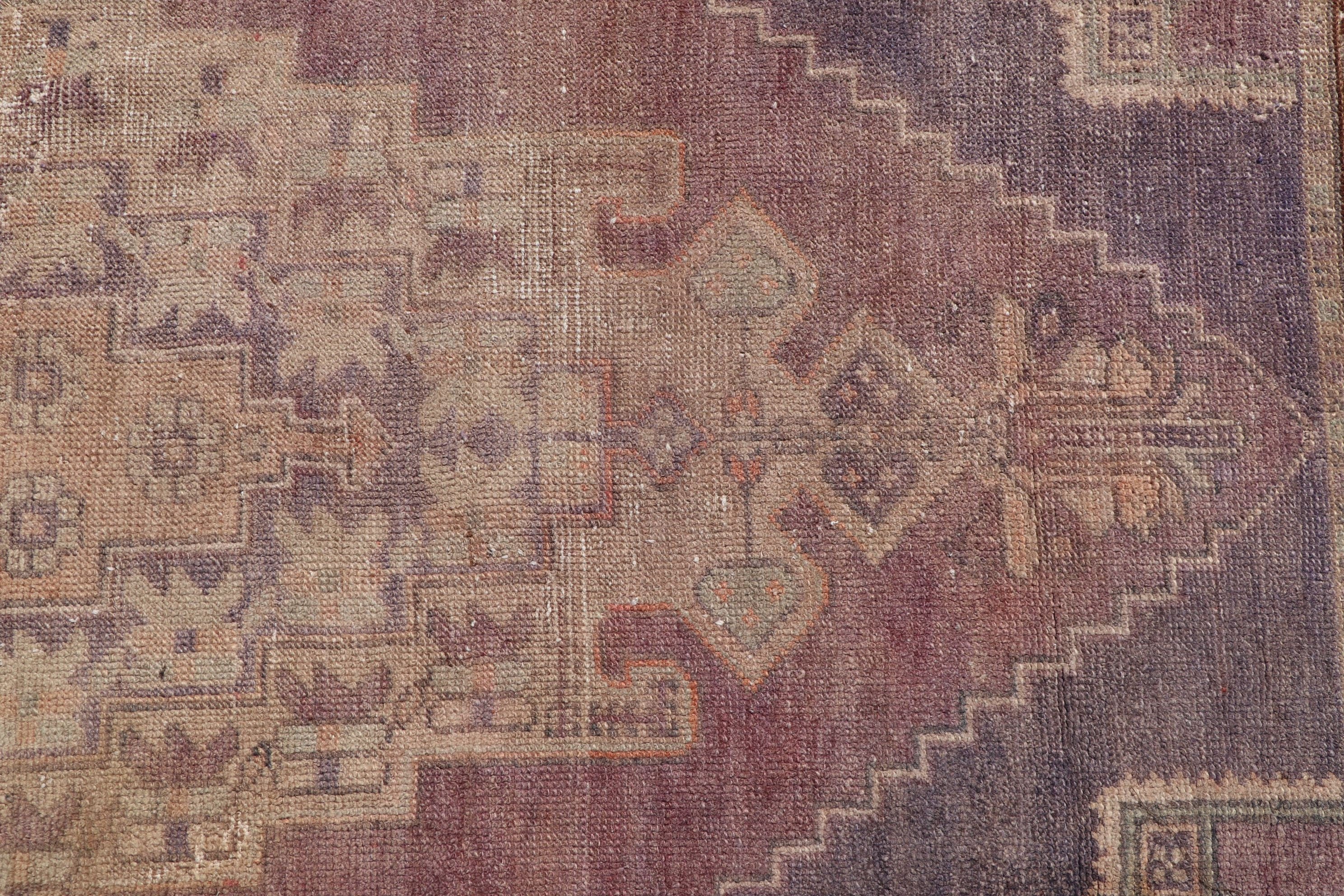 Mor Renkli Halı, Antik Halı, Nostaljik Halı, Giriş Halı, Paspas Halı, Banyo Halı, 113x113 cm Küçük Halı, Ev Halı, Banyo Halı, Mutfak Halı