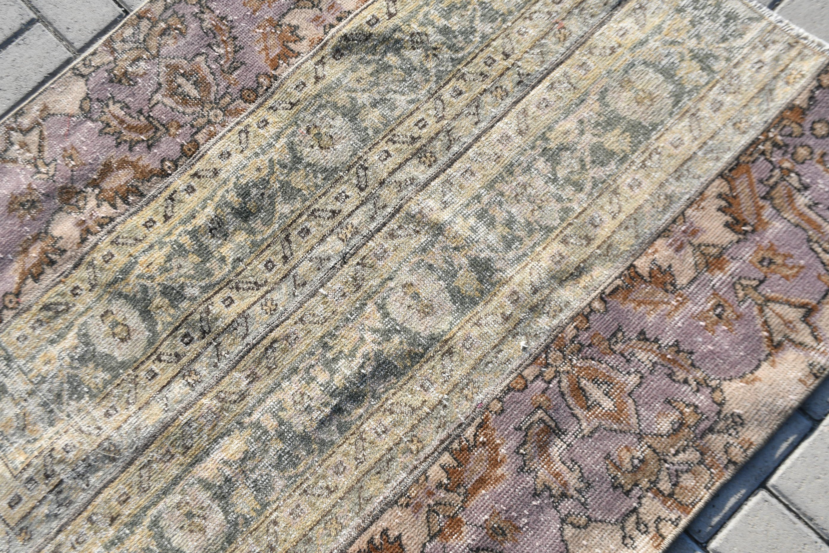 Yeşil 3.6x4 ft Küçük Halılar, Türk Halısı, Ev Dekor Halısı, Paspas Halısı, Antika Halı, Banyo Halıları, Parlak Halılar, Vintage Halı