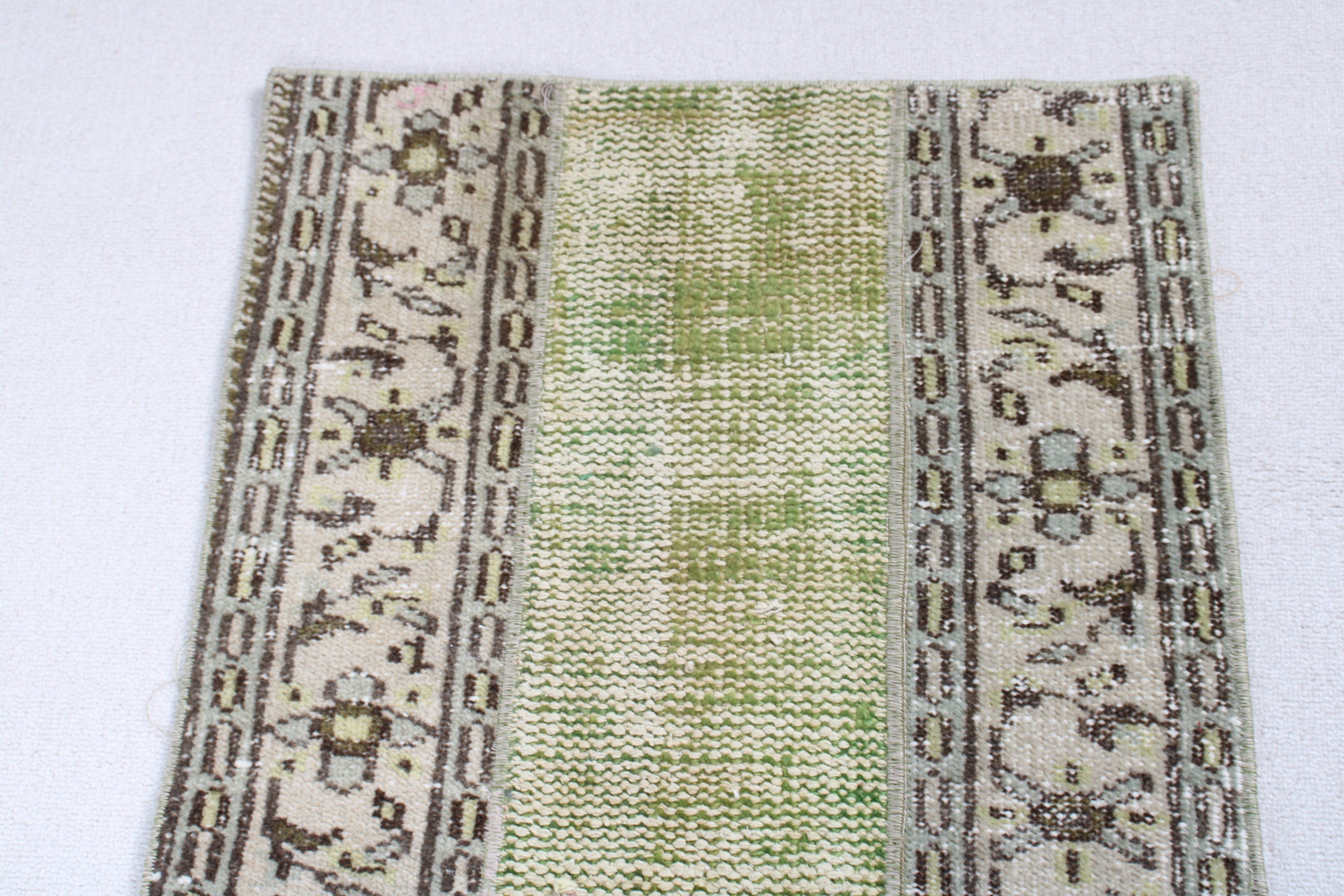 Kitchen Rugs, 1.9x3.2 ft Small Rug, Bath Mat Boho Rug, Turkish Rug, Green Boho Rug, Bedroom Rugs, Vintage Rug, Car Mat Rugs, Geometric Rugs