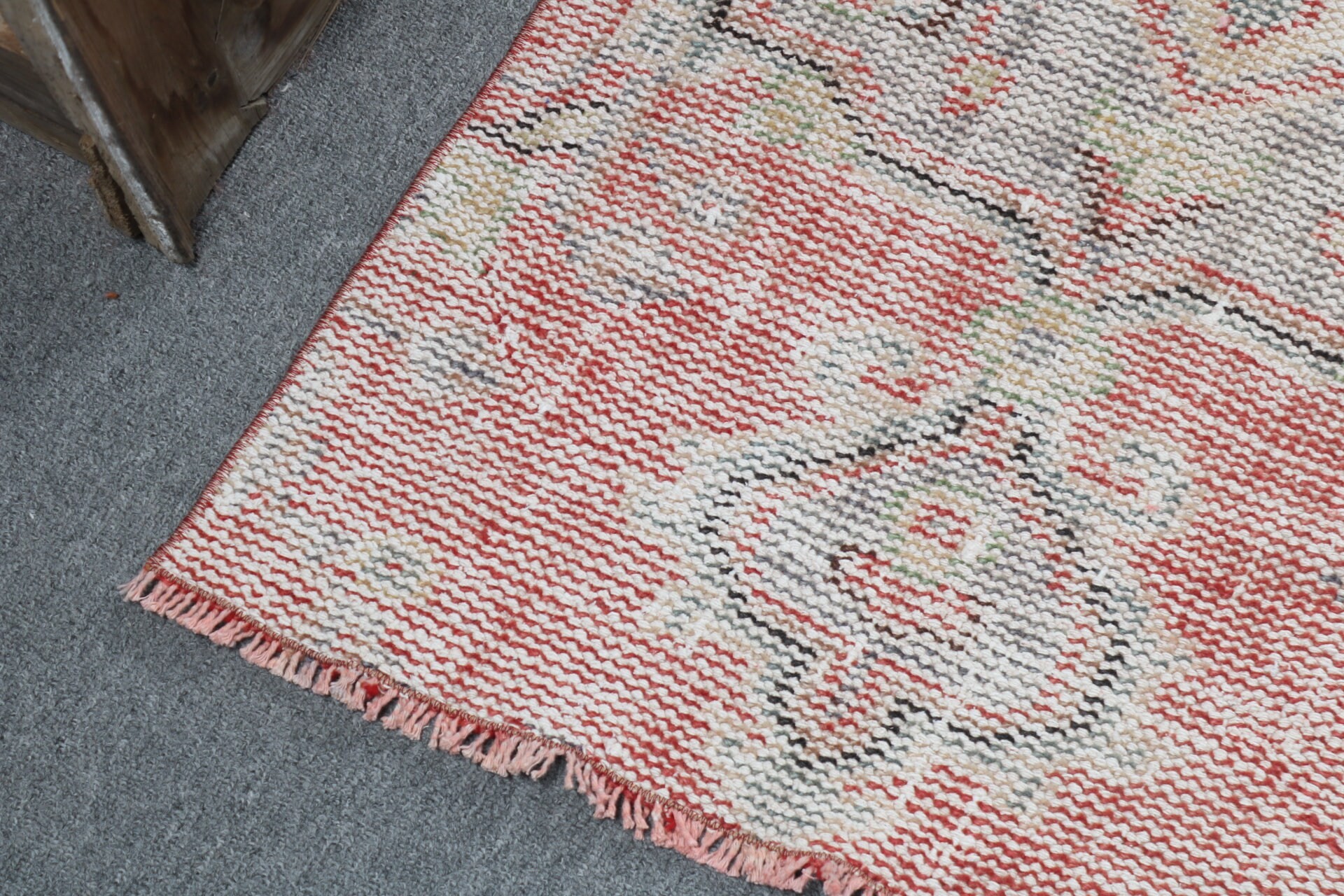 Rugs for Bath, Red Bedroom Rugs, Kitchen Rug, Vintage Rug, 2x3.4 ft Small Rugs, Oushak Rug, Turkish Rugs, Door Mat Rug, Small Boho Rugs