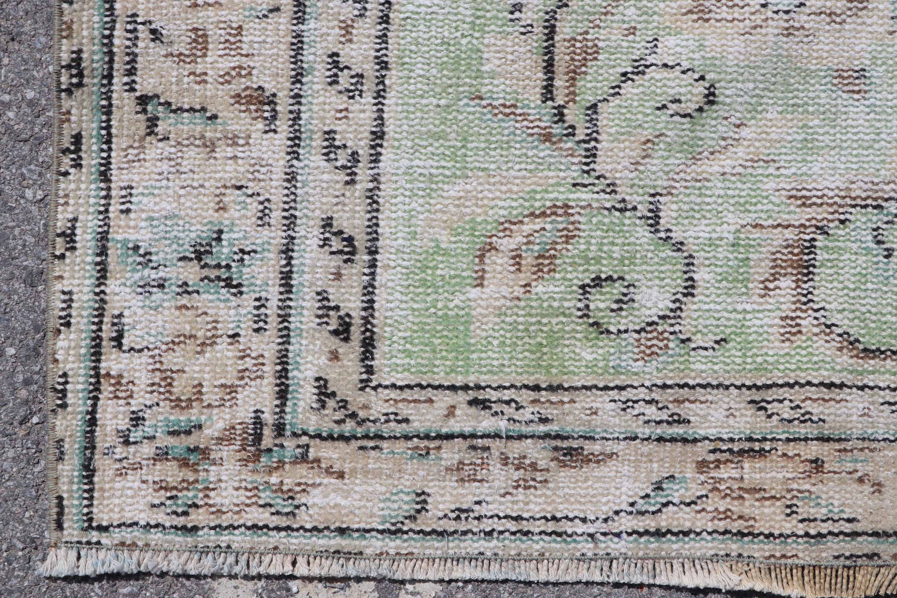 Turkish Rug, Vintage Rug, Nursery Rugs, Kitchen Rug, Green Wool Rugs, 4.7x7.8 ft Area Rugs, Anatolian Rug, Moroccan Rug, Rugs for Indoor