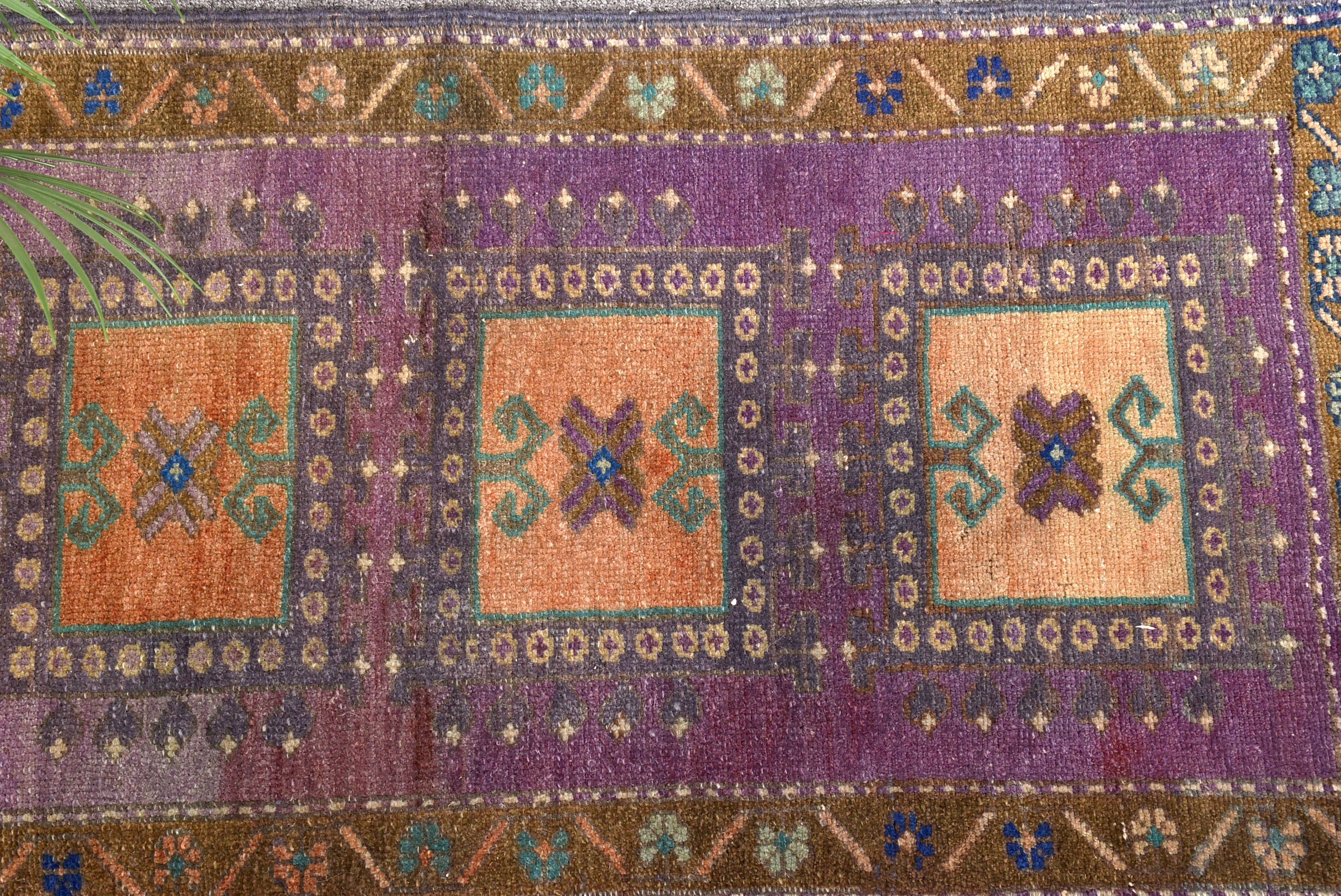 Modern Halı, Giriş Halısı, Vintage Halılar, Mor Havalı Halılar, Türk Halıları, Lüks Halılar, 1.7x2.8 ft Küçük Halılar, Küçük Vintage Halılar