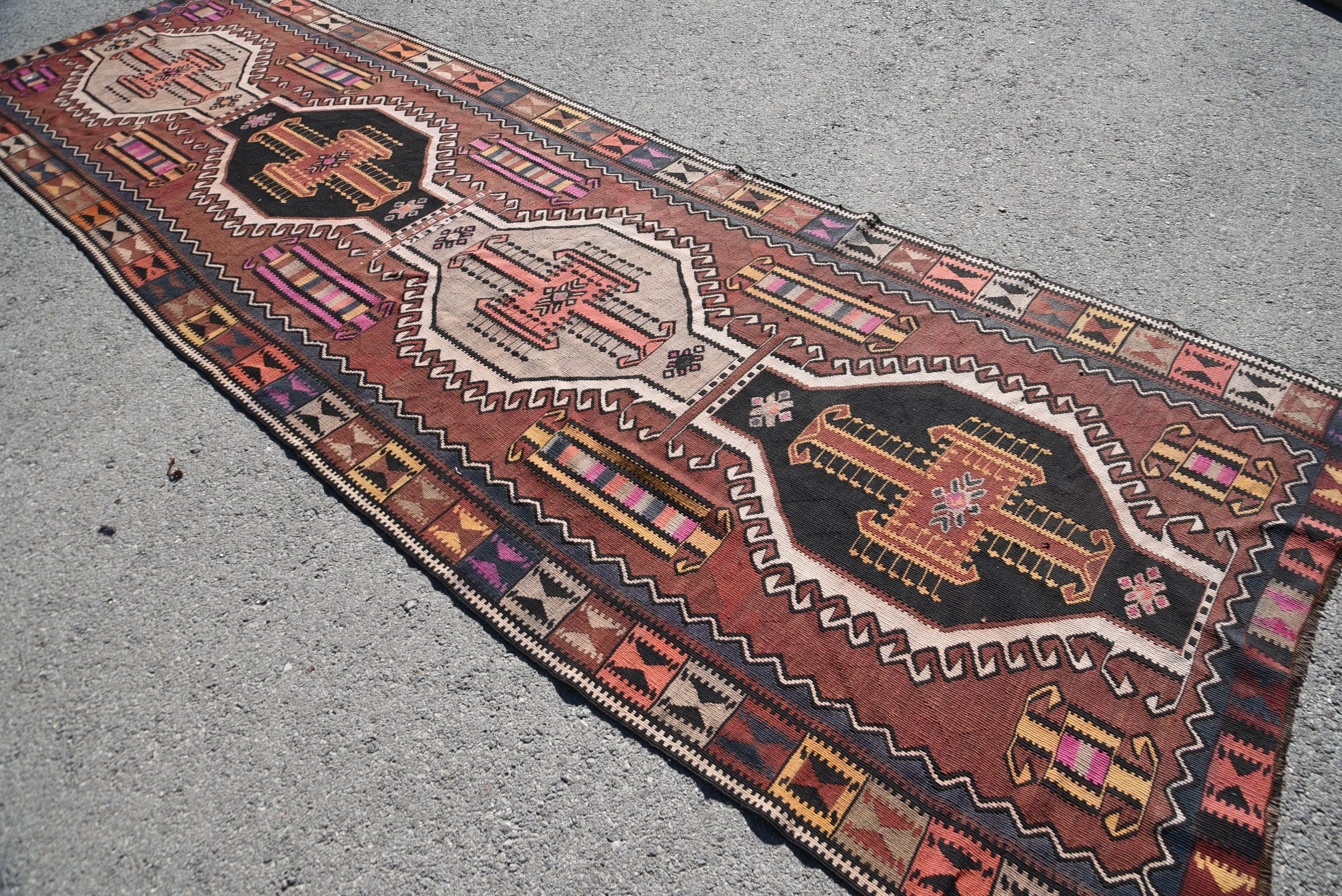 Koridor Halısı, Soğuk Halı, Kilim, Sessiz Halı, Türk Halısı, Vintage Halılar, Koridor Halıları, Vintage Dekor Halısı, Yer Halısı, 4,3x13,5 ft Yolluk Halıları